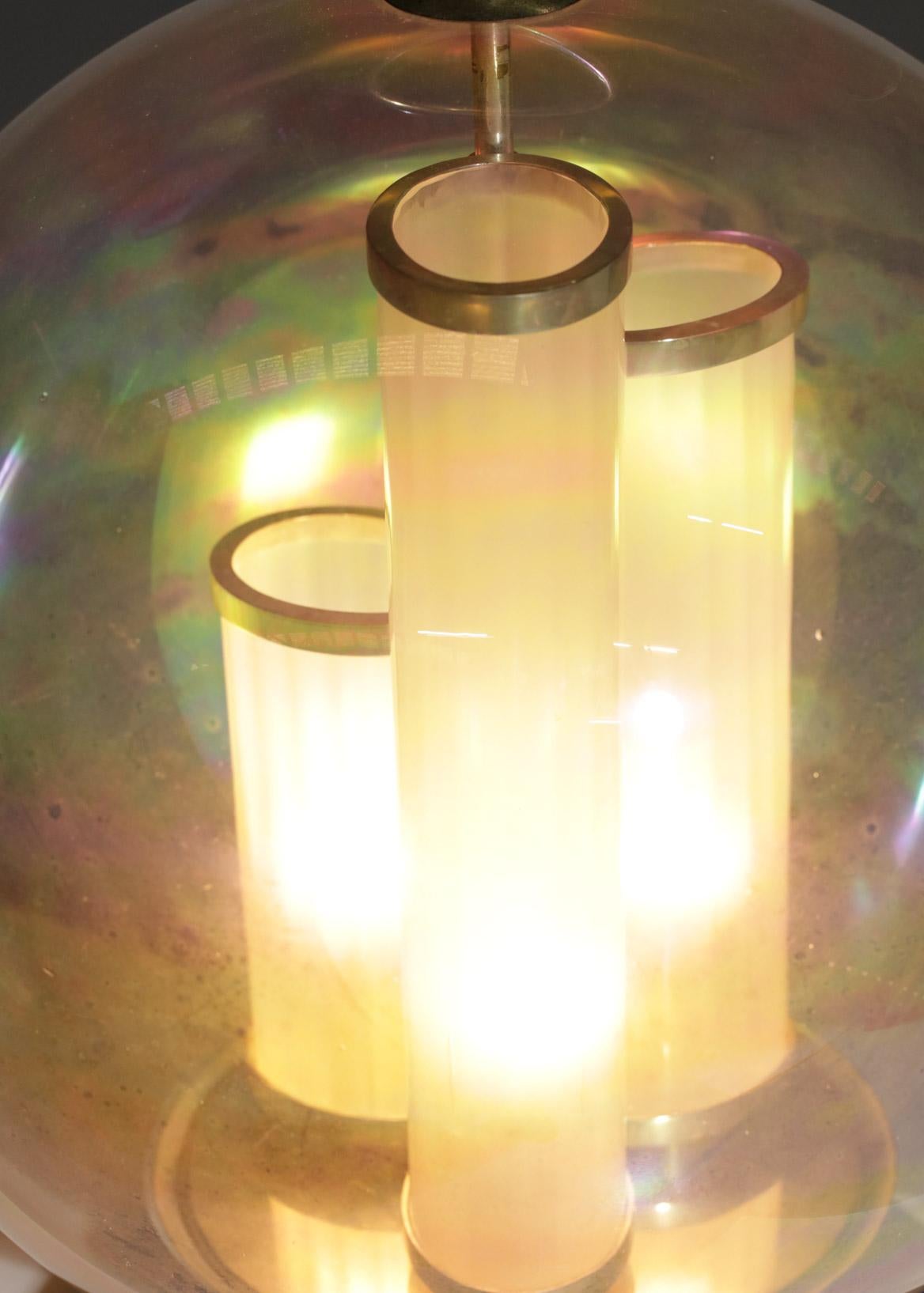 iridescent globe table lamp