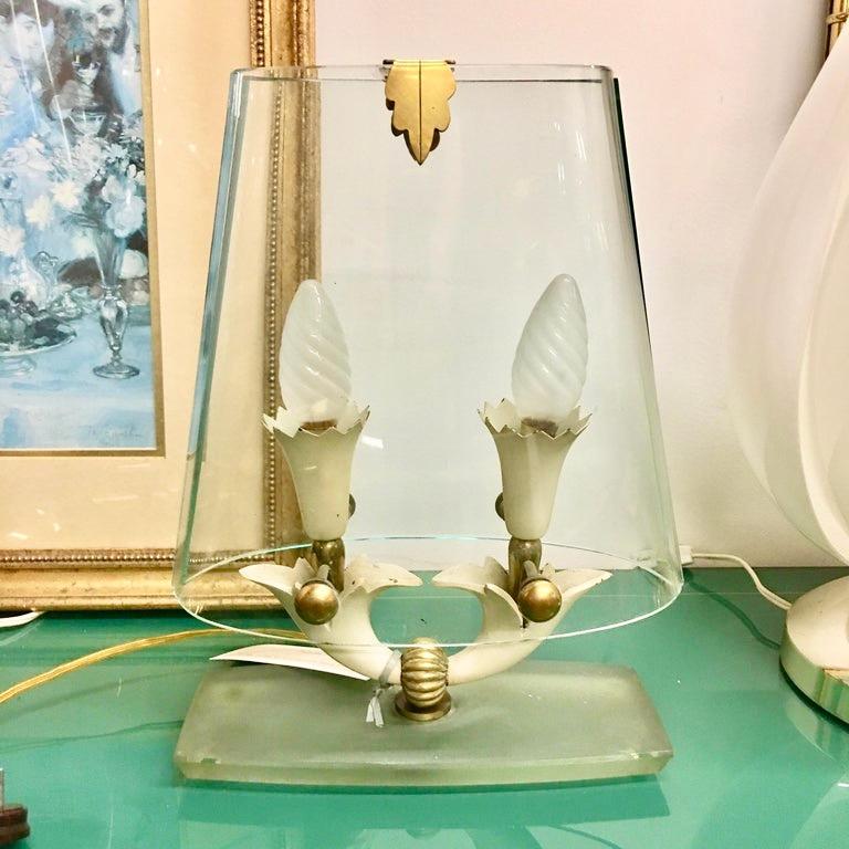 Rare Table Lamp Attributed to Pietro Chiesa for Fontana Arte For Sale 7