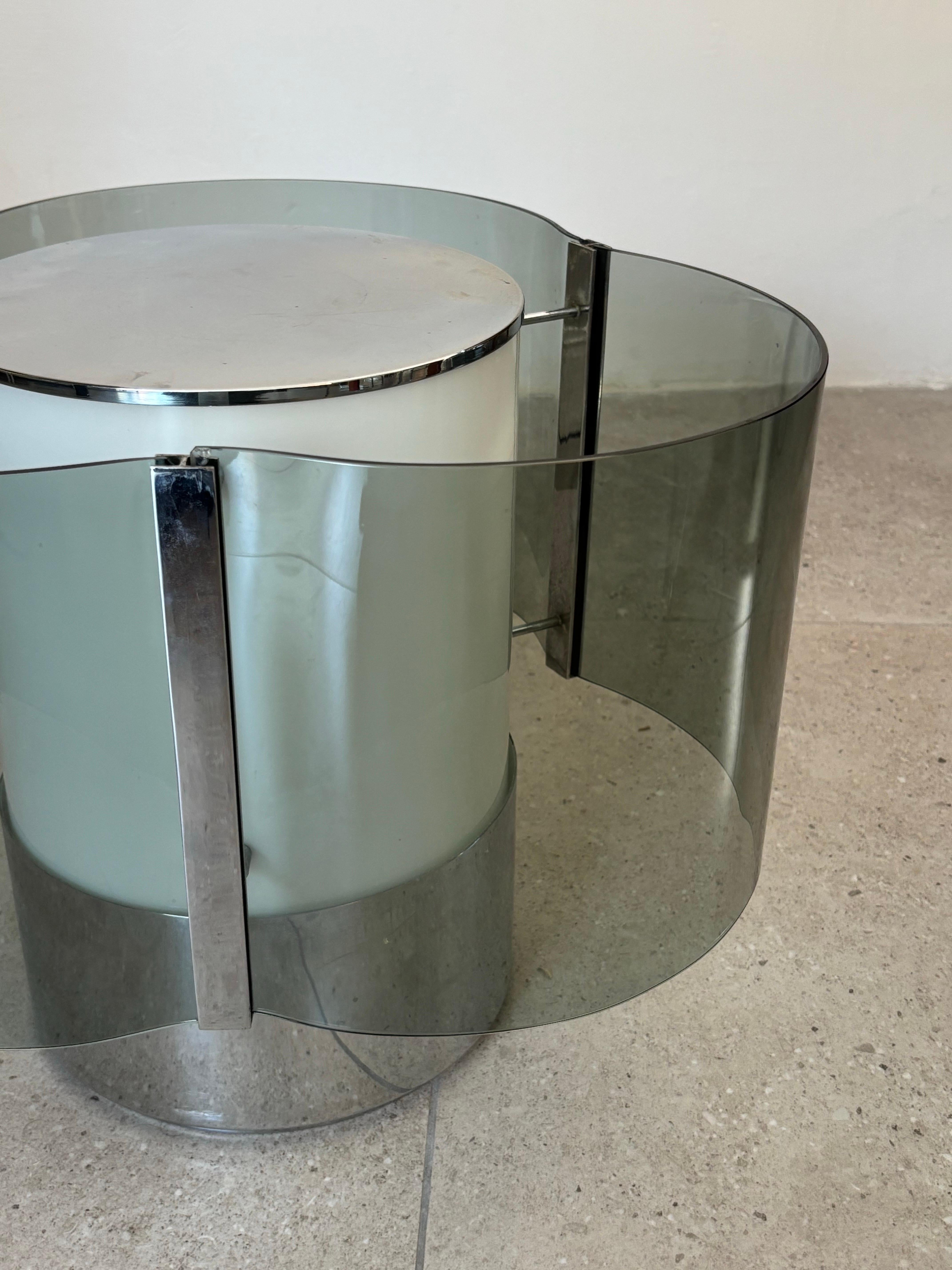 Rara lámpara de mesa de Alberto Rosselli para Fontana Arte, años 60 Italia Vidrio en venta