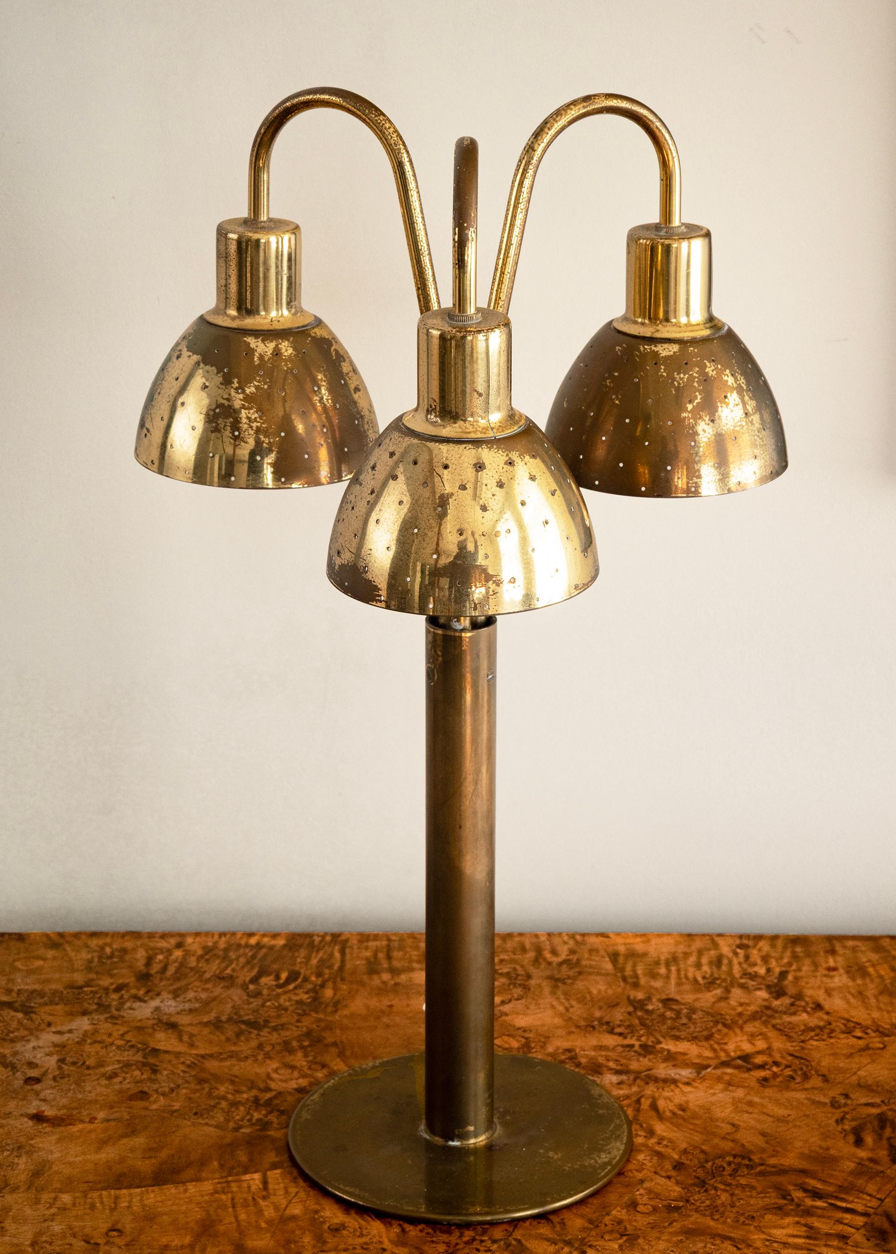 Brass Rare Table Lamp by Hans Agne Jacobsson For Sale