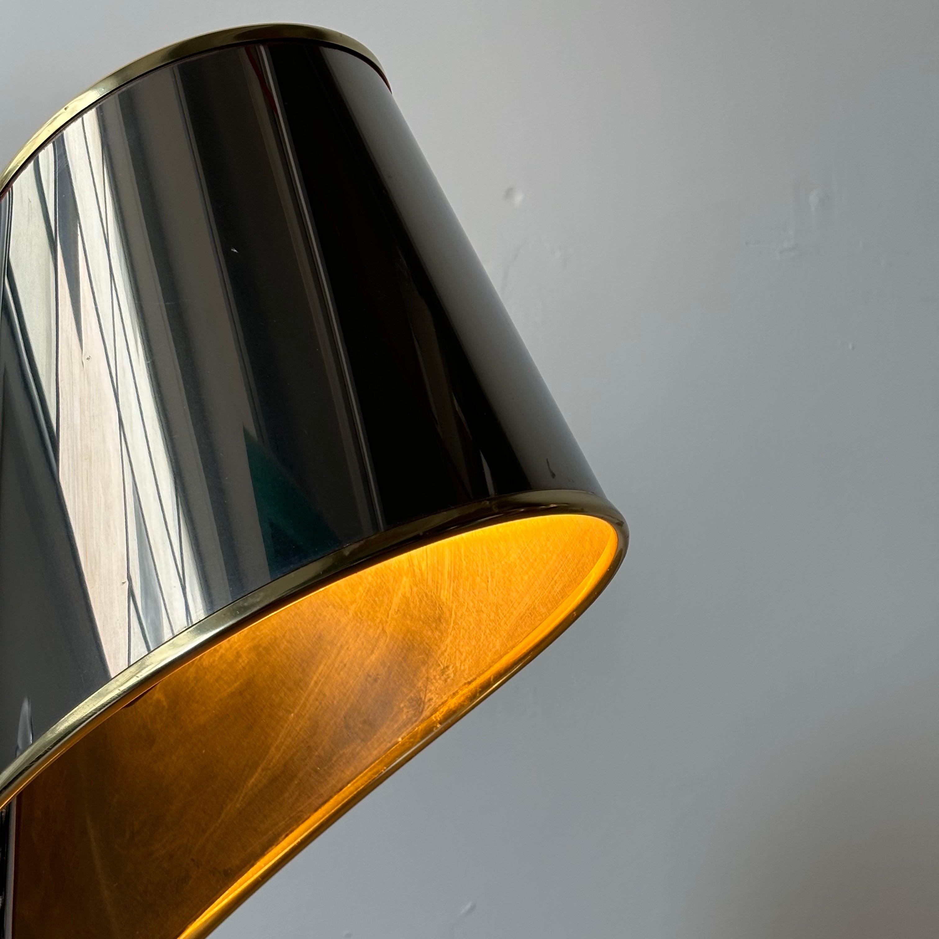 Cromo Rara lampada da tavolo di Henri Mathieu, Francia anni '70 in vendita