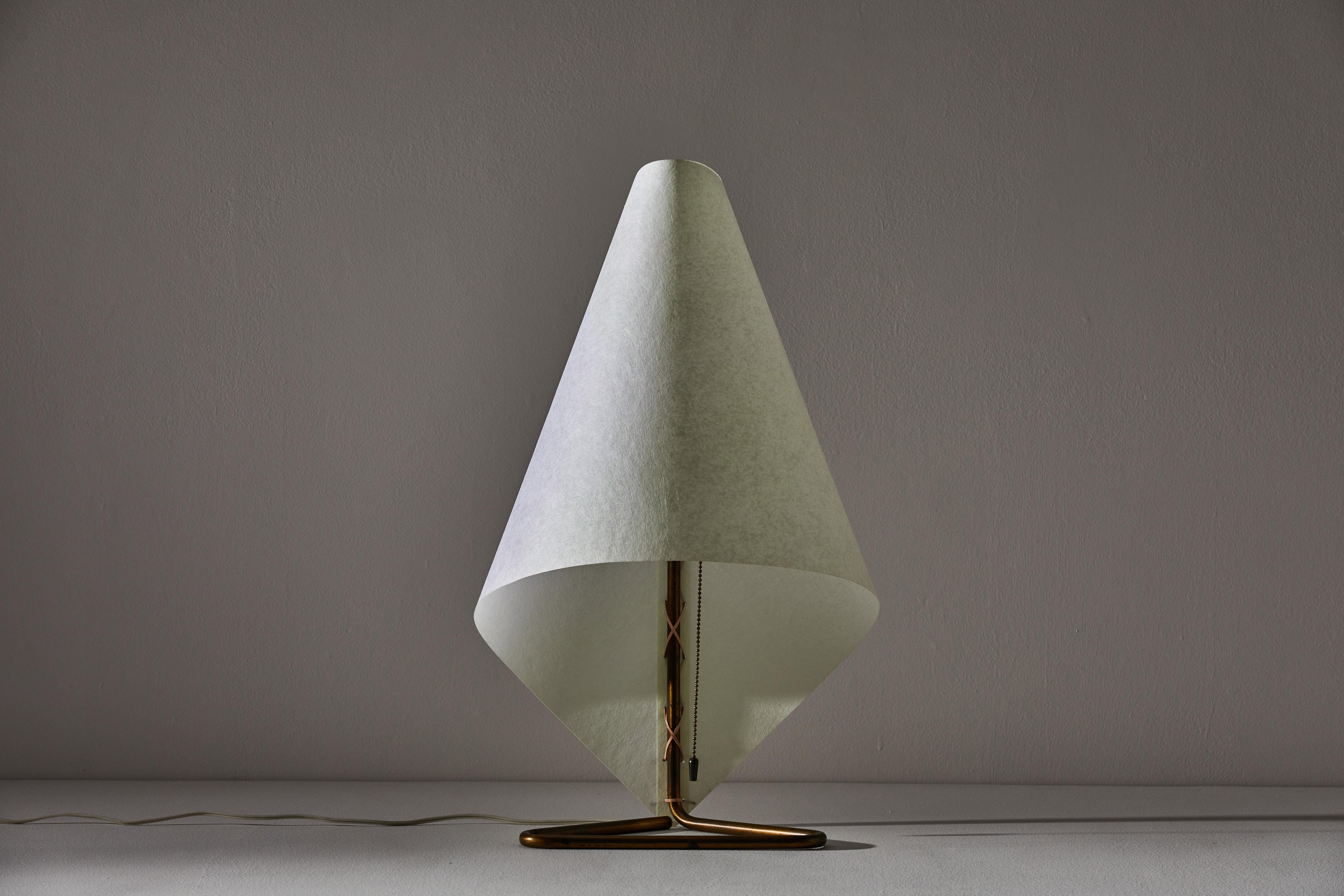 Brass Rare Table Lamp by Henry P. Glass