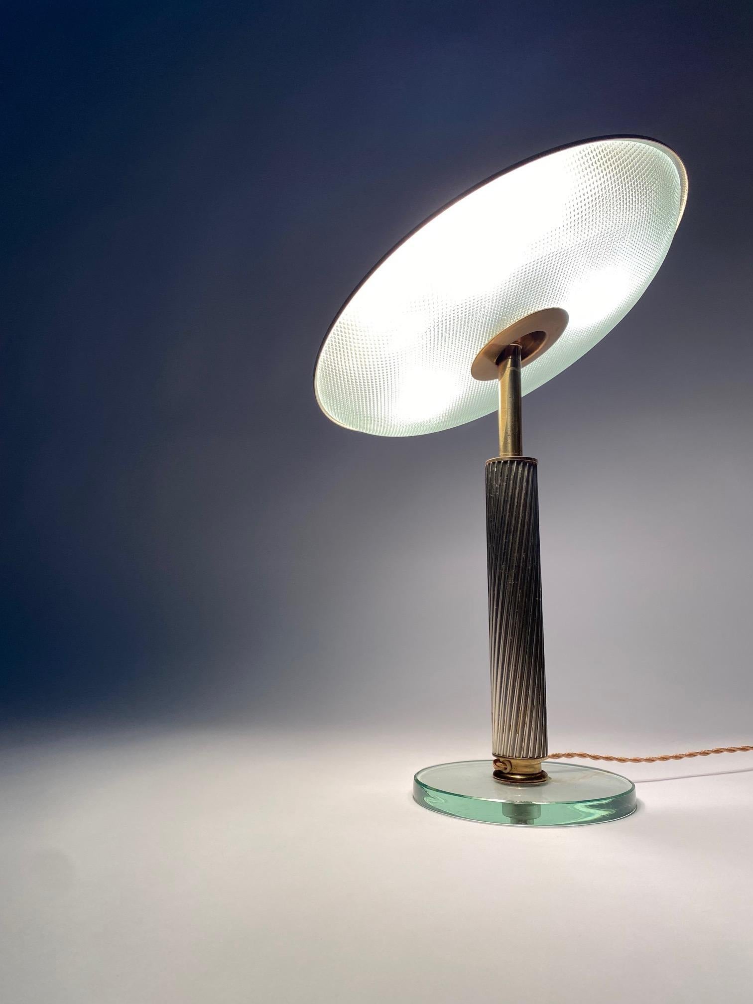 Milieu du XXe siècle Rare lampe de bureau de Pietro Chiesa pour Fontana Arte, Italie, années 1940 en vente