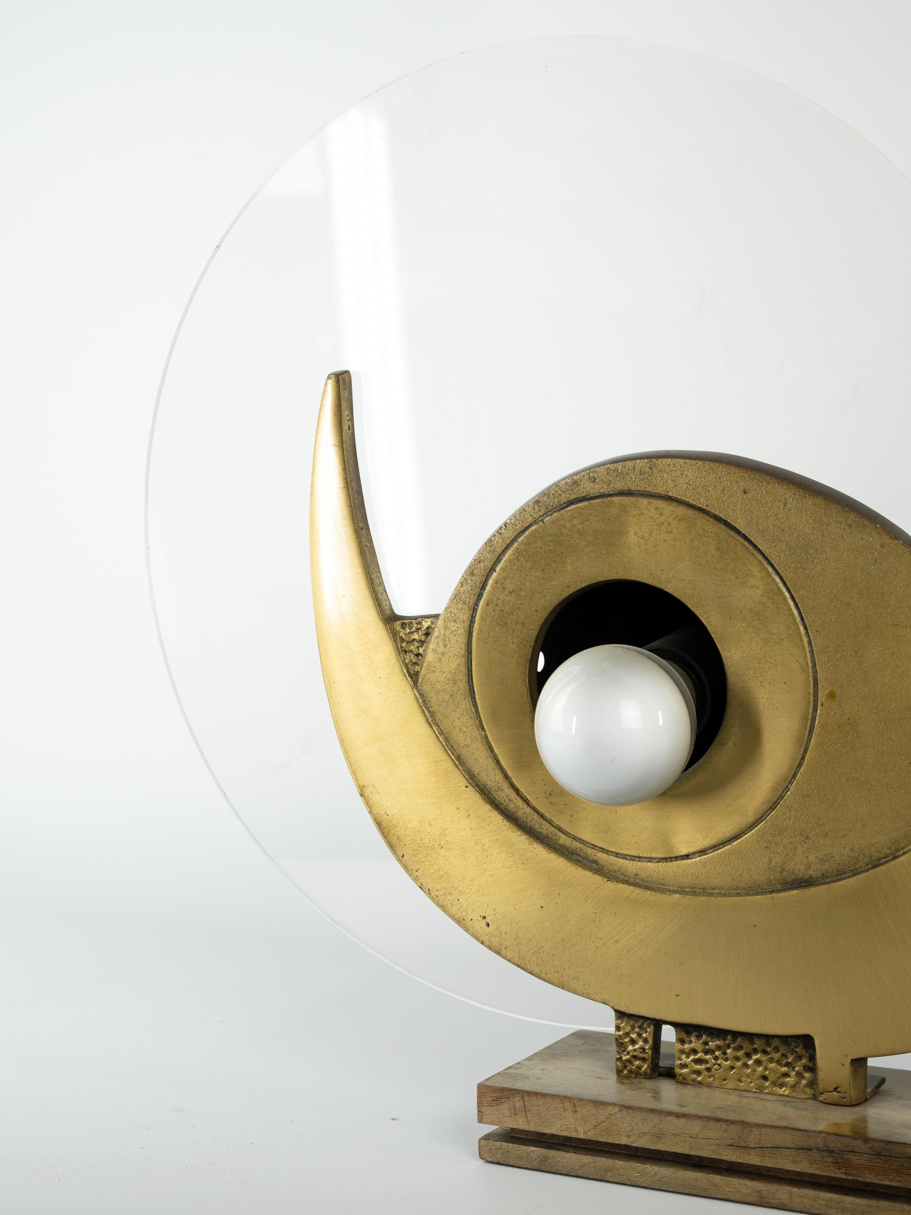 Rare lampe de table designée par Giuseppe Calanoci circa 1970 en vente 4
