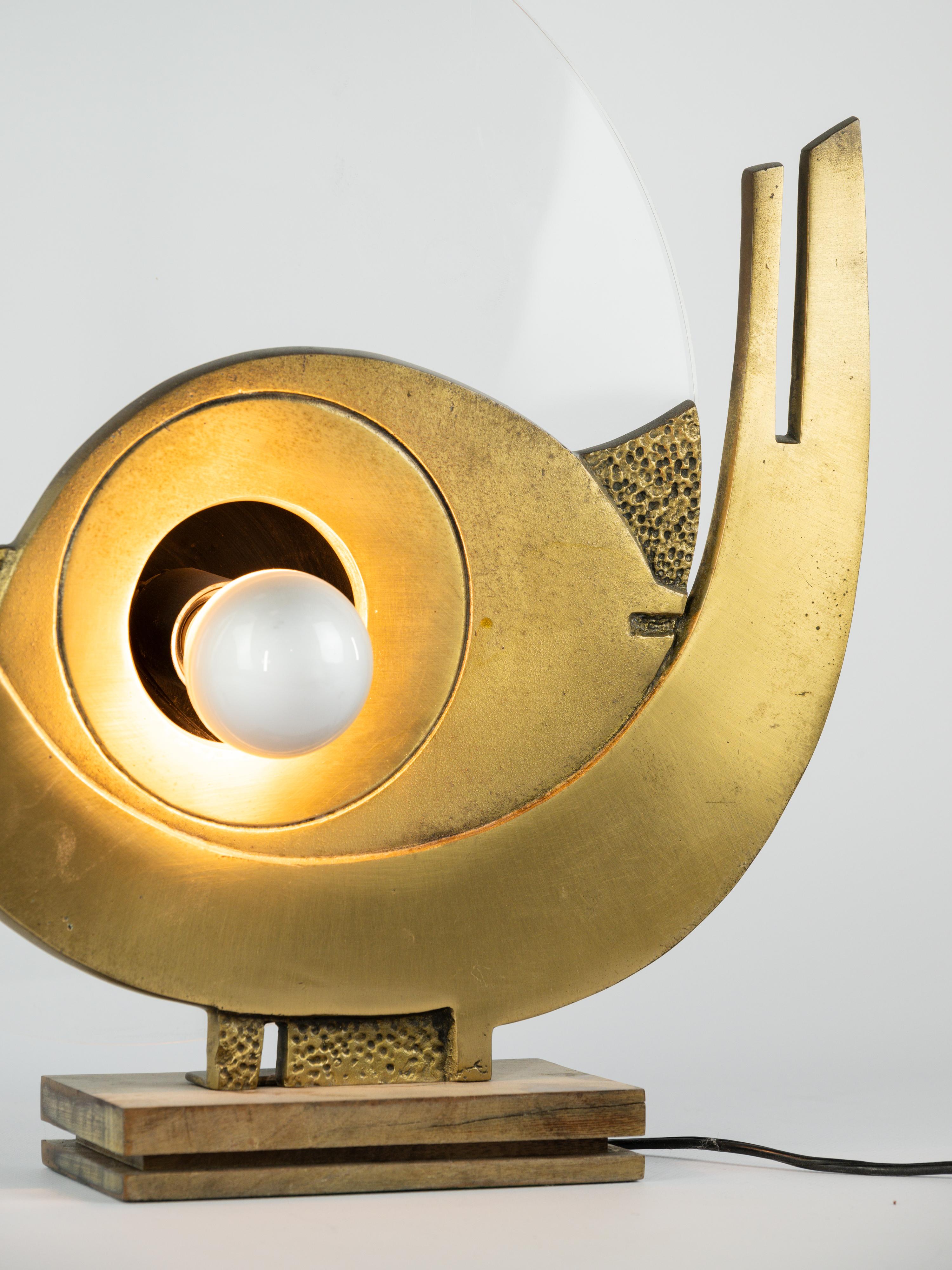 Rare lampe de table designée par Giuseppe Calanoci circa 1970 Bon état - En vente à Monaco, MC