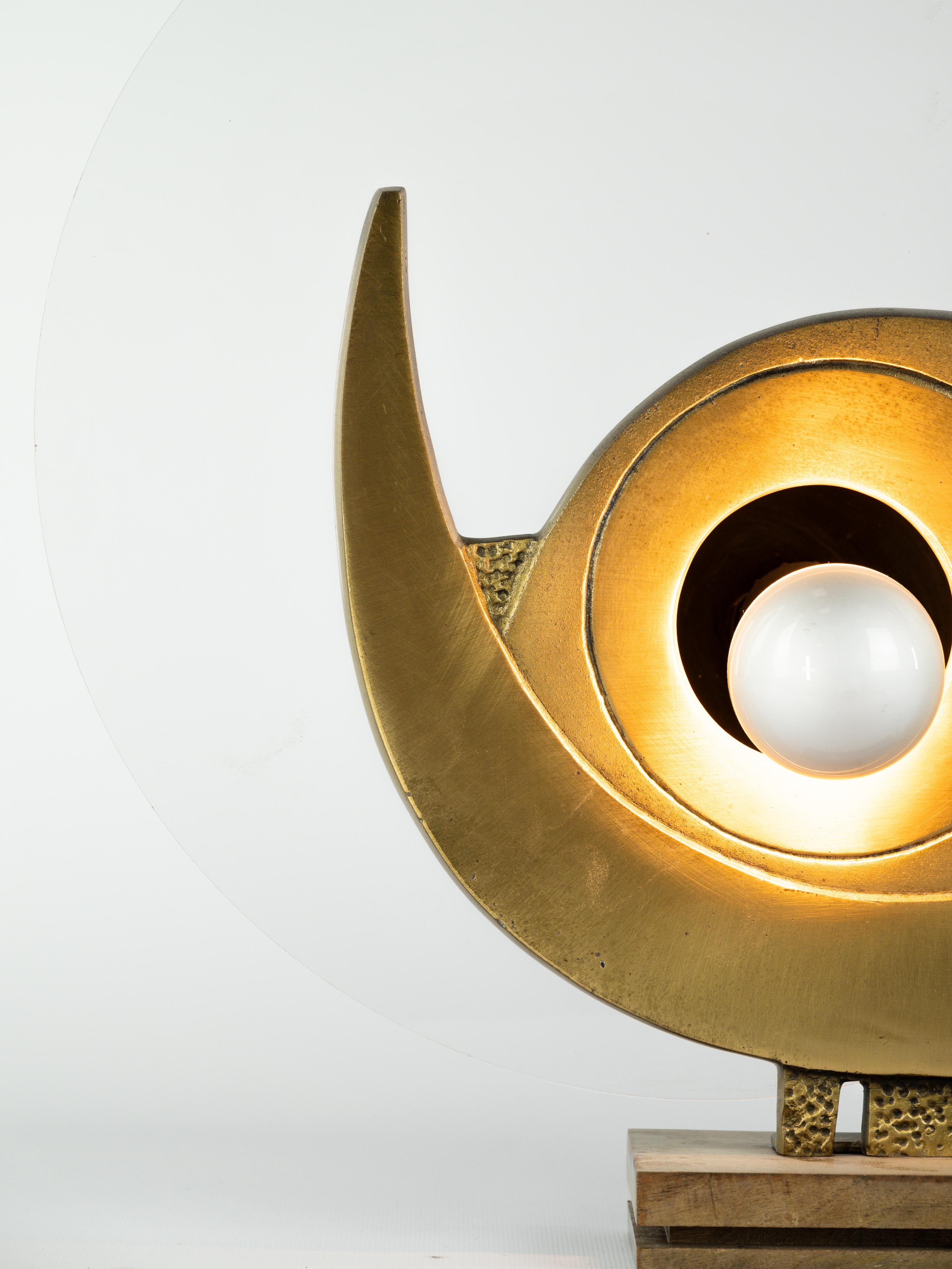 Fin du 20e siècle Rare lampe de table designée par Giuseppe Calanoci circa 1970 en vente