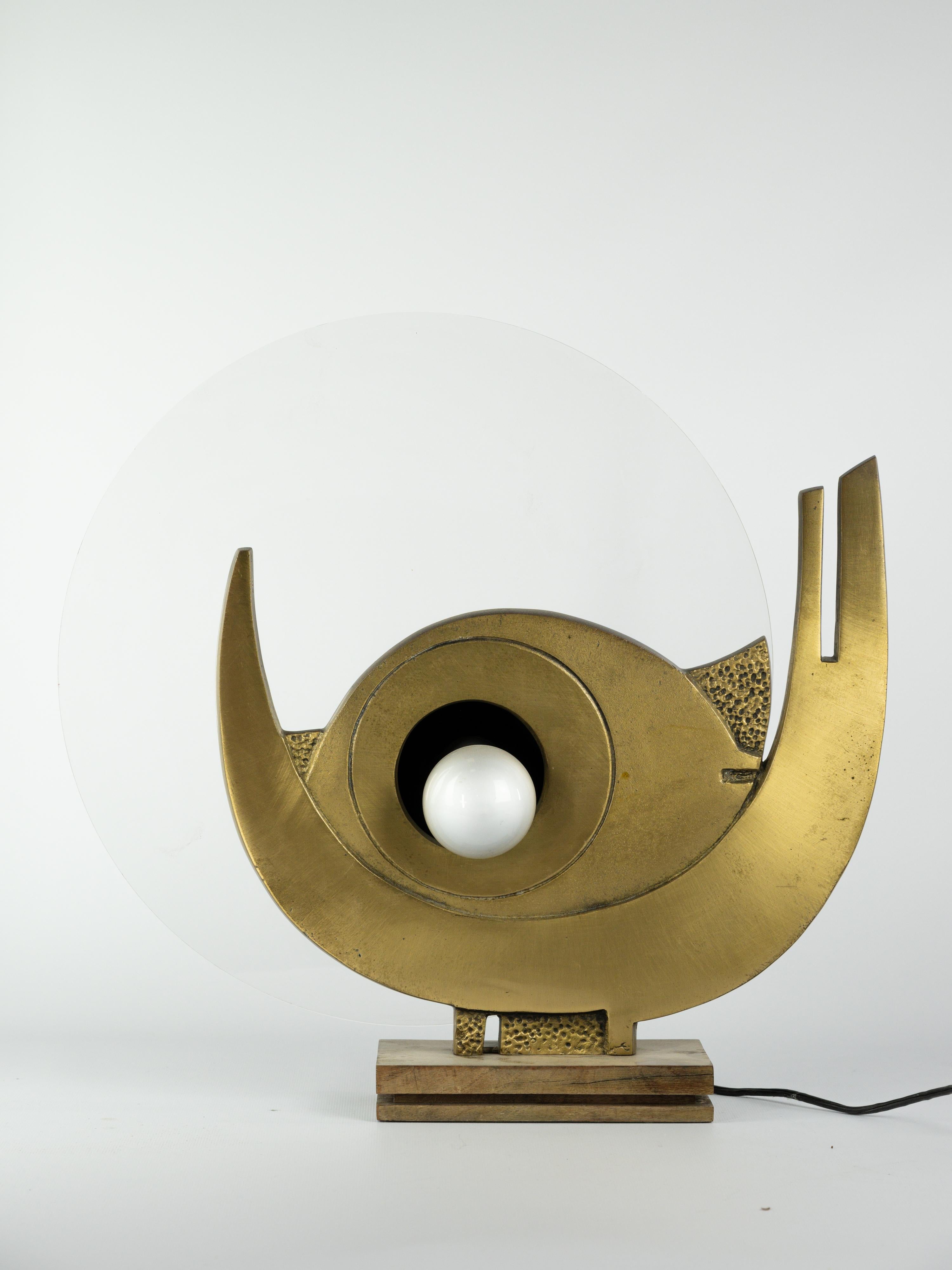 Rare lampe de table designée par Giuseppe Calanoci circa 1970 en vente 2