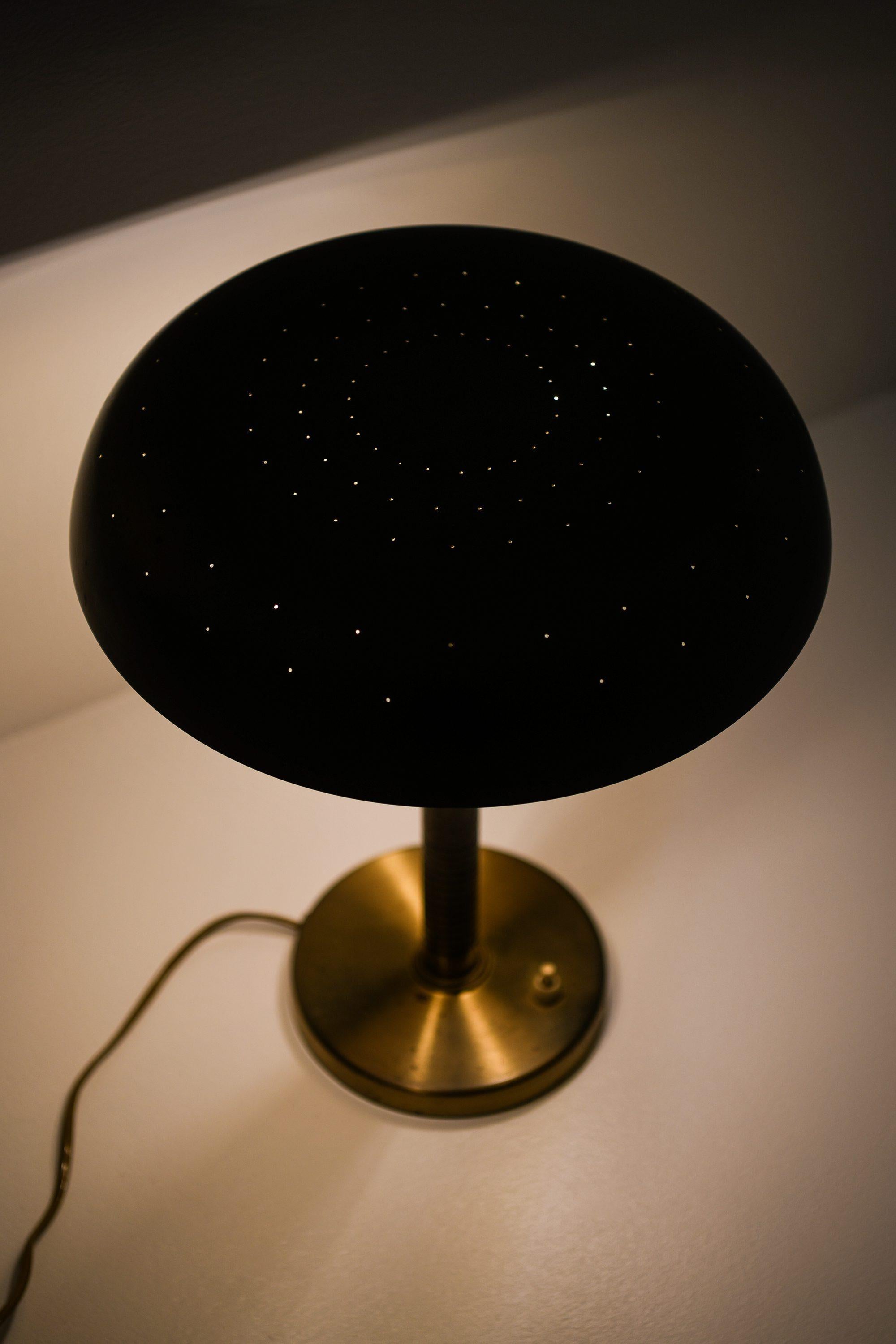 Swedish Rare Table Lamp in Brass, 1950's For Sale