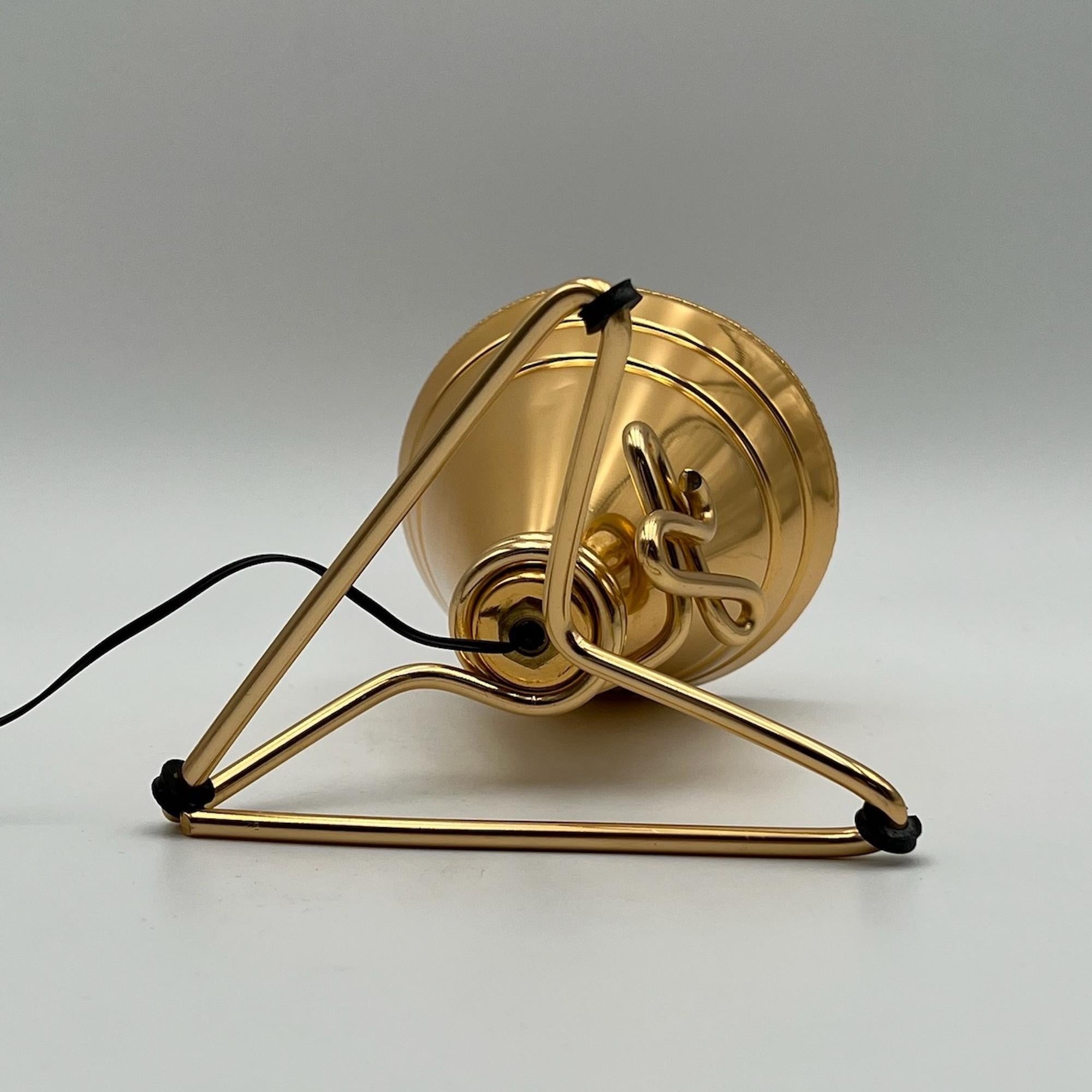 Seltene Tischlampe aus goldenem Metall, Sottsass Design für Rinnovel, 1950er Jahre im Angebot 1
