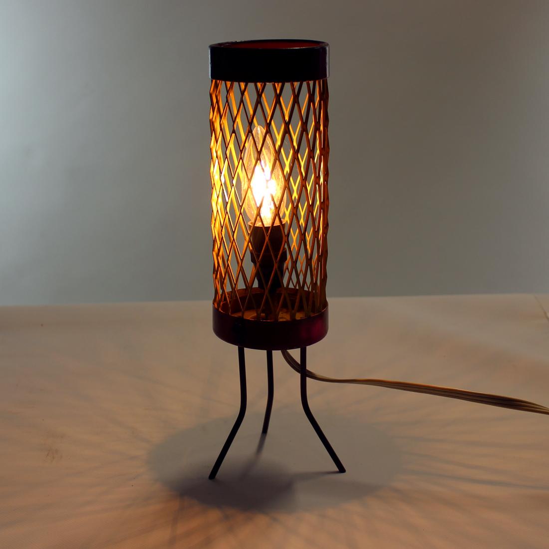 Rare Table Lamp in Metal, Czechoslovakia 1950s For Sale 2