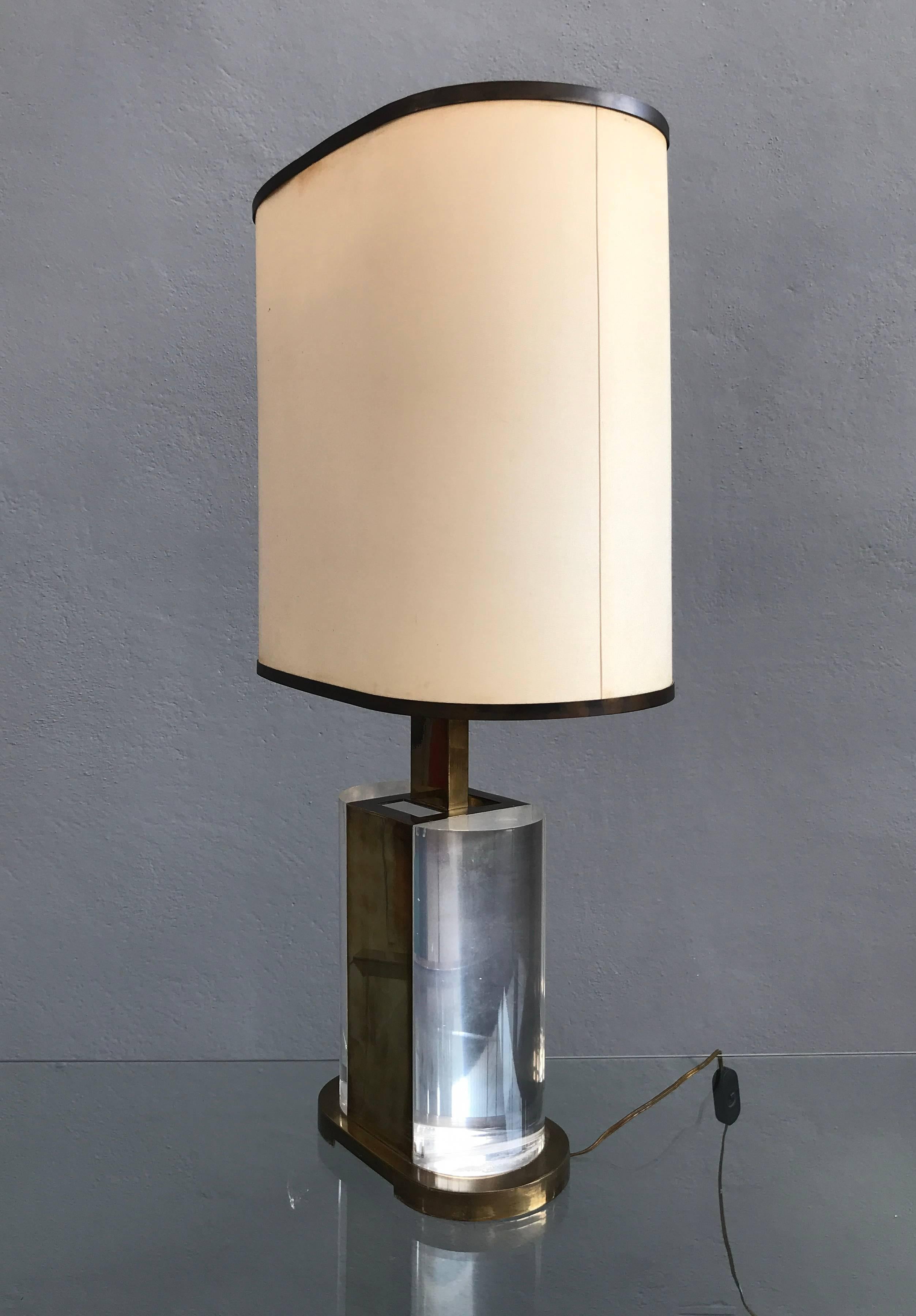 Late 20th Century Rare Table Lamp Signed Gabriella Crespi
