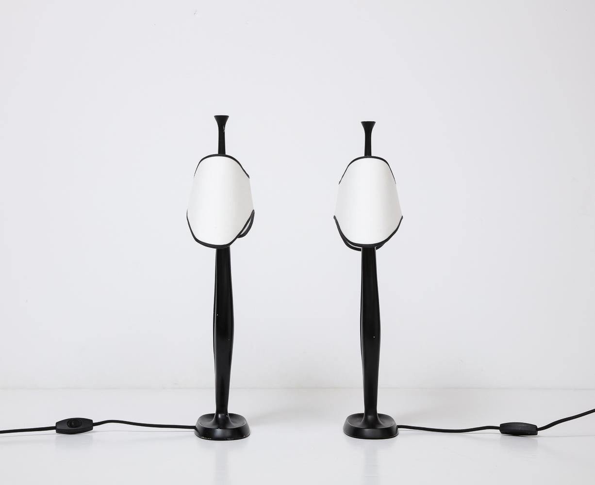 Hand-Crafted Rare Table Lamps by Max Ingrand for Fontana Arte For Sale
