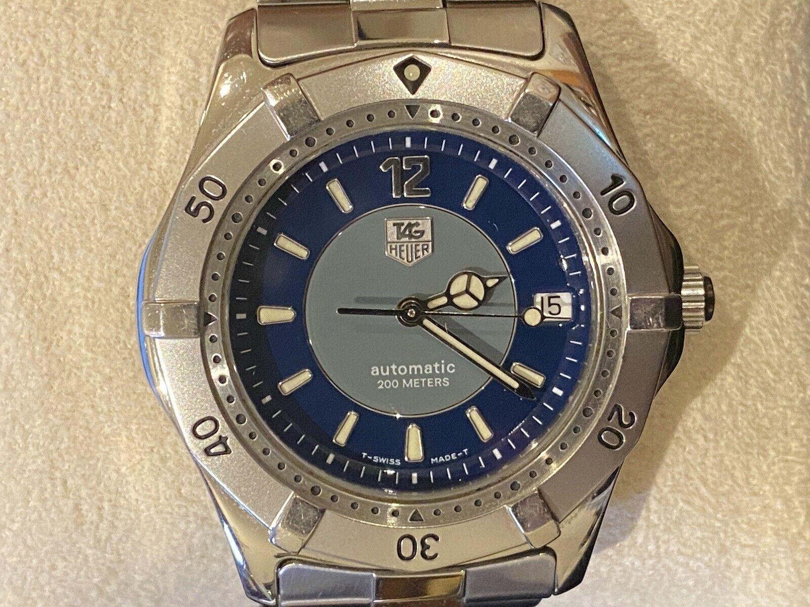 Seltene TAG Heuer Ref: WK2114 Automatik 200m Blau 2-Ton Zifferblatt 37mm Taucheruhr (Moderne)