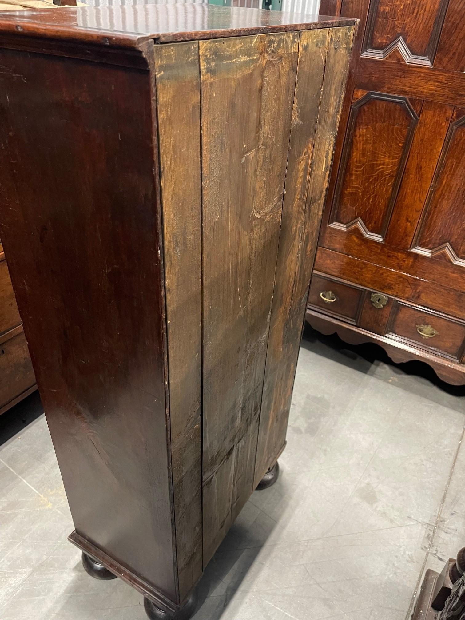 18th Century Rare Tall and Narrow Georgian Chest of Drawers For Sale