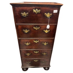 Antique Rare Tall and Narrow Georgian Chest of Drawers