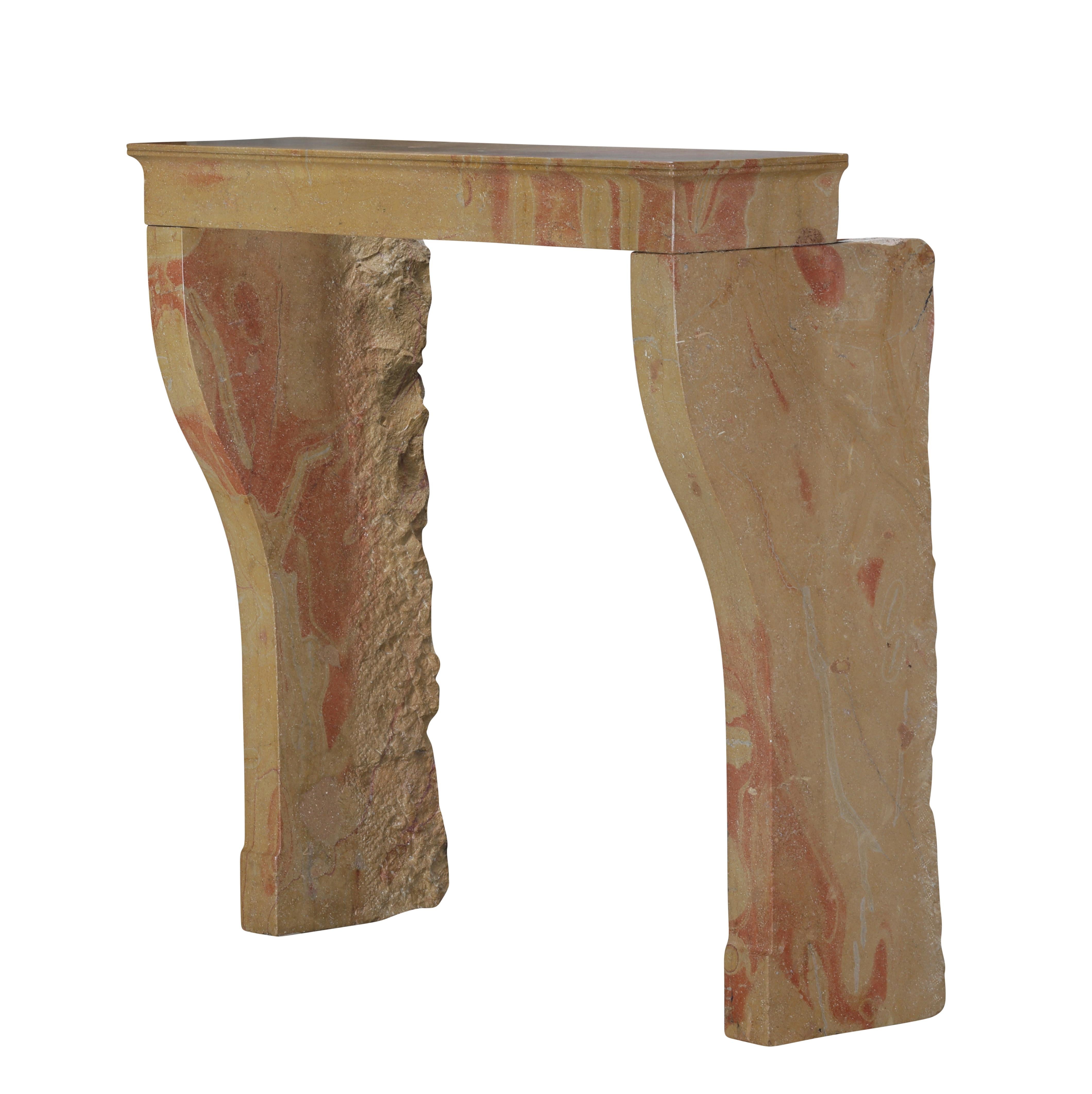 Rare et grande cheminée bicolore pour rehausser n'importe quel design d'intérieur Excellent état - En vente à Beervelde, BE
