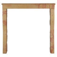 Antique Rare Tall Bicolor Stone Fireplace to Elevate Any Interior Design