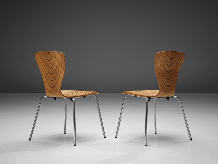 Finnish Rare Tapio Wirkkala Pair of Dining Chairs For Sale