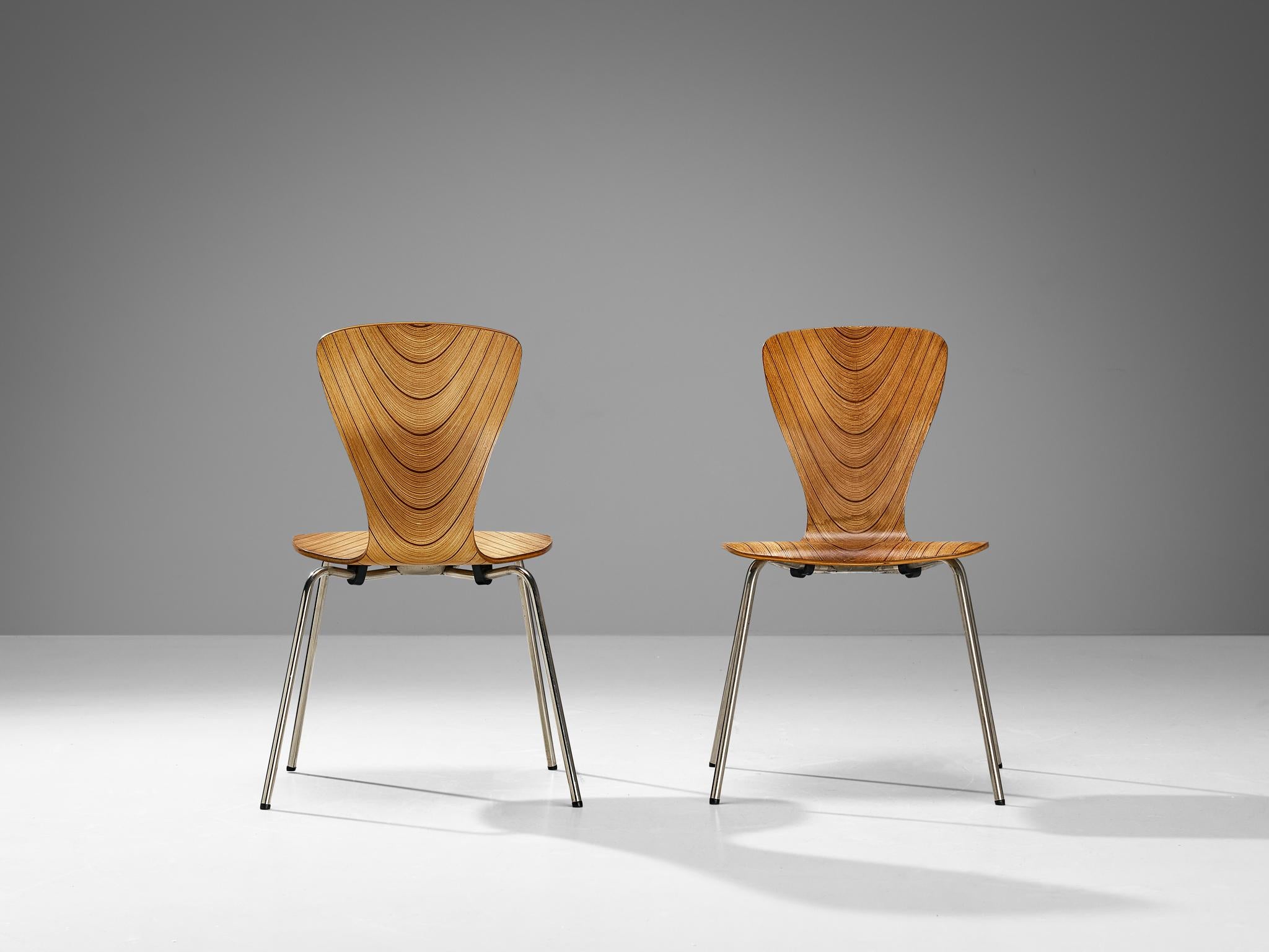 Finnish Rare Tapio Wirkkala Pair of Dining Chairs For Sale