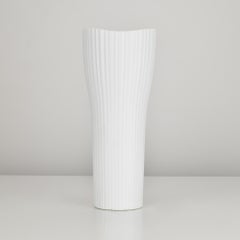 Rare Tapio Wirkkala Rosenthal Studio Line White Op Art Porcelain Vase