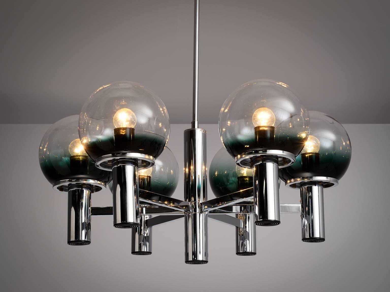 Mid-Century Modern Rare Targetti Sankey 'Space Age' Chandelier