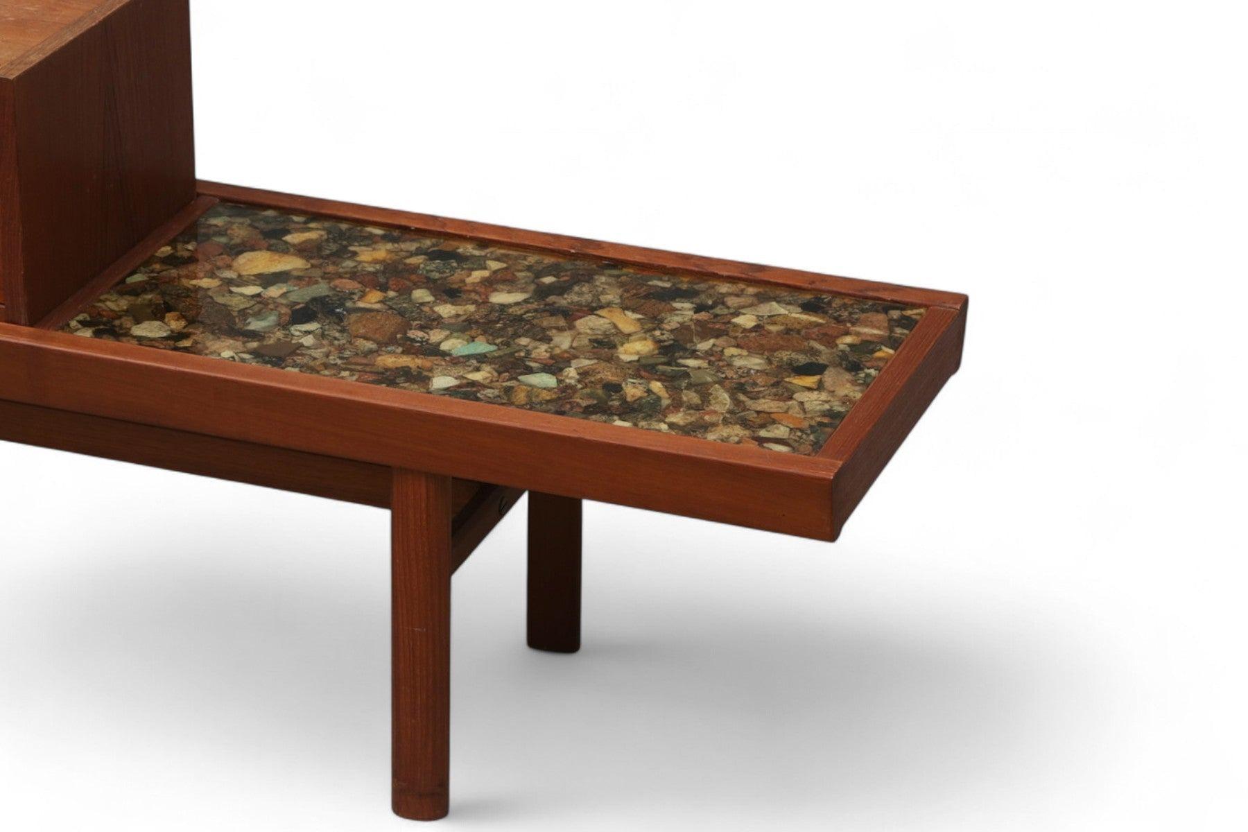 Mid-Century Modern Rare Banc Modulaire Teck + Acrylique Mid Century en Teck en vente