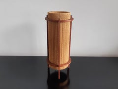 Rare Teak and Hemp String Table Lamp by Ib Fabiansen for Fog & Mørup of Denmark