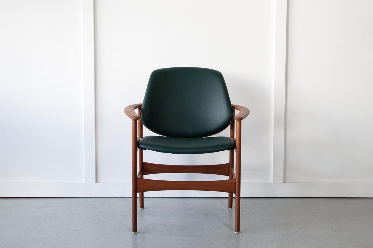 Danish Rare Teak Armchair by Arne Hovmand-Olsen for Jutex