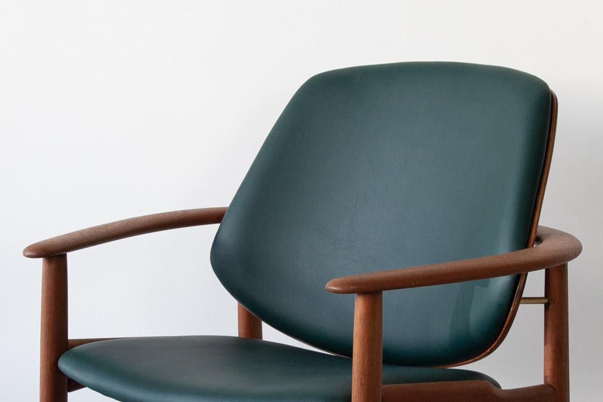 Rare Teak Armchair by Arne Hovmand-Olsen for Jutex 1