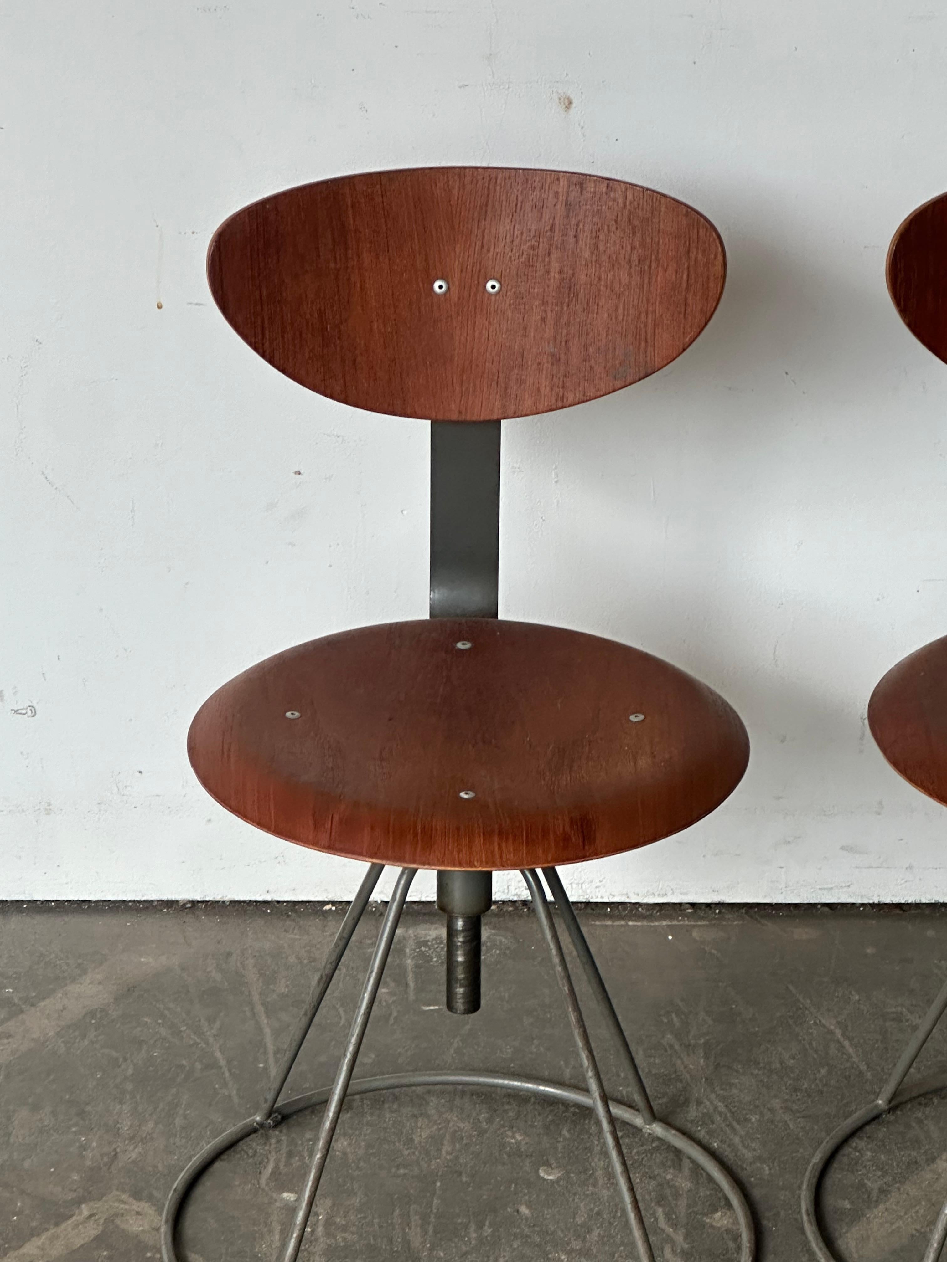 Rare Teak Danish Modern Children’s Chairs In Good Condition For Sale In Brooklyn, NY