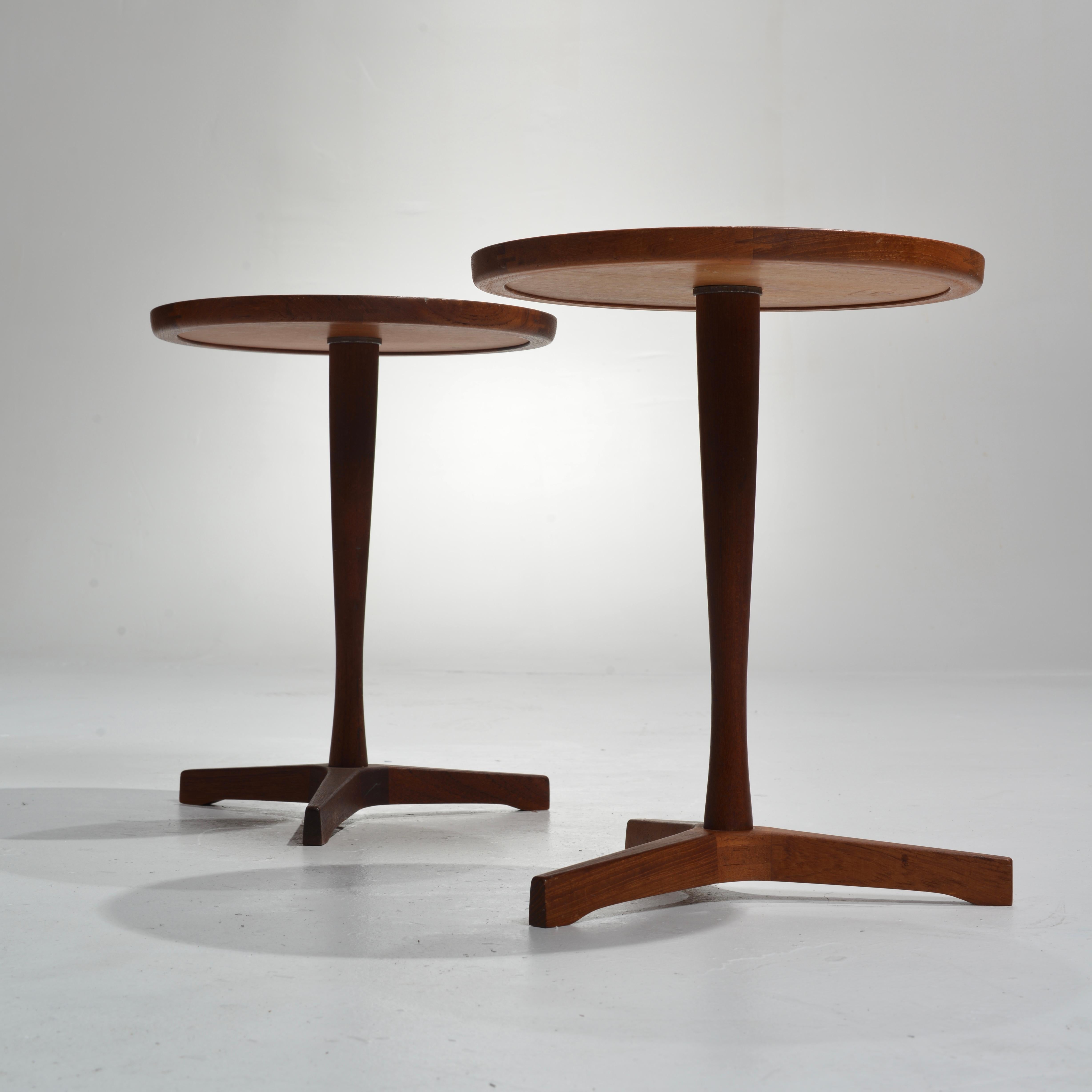 Rare Teak End Tables by Hans C. Andersen, 1950s In Good Condition For Sale In Los Angeles, CA