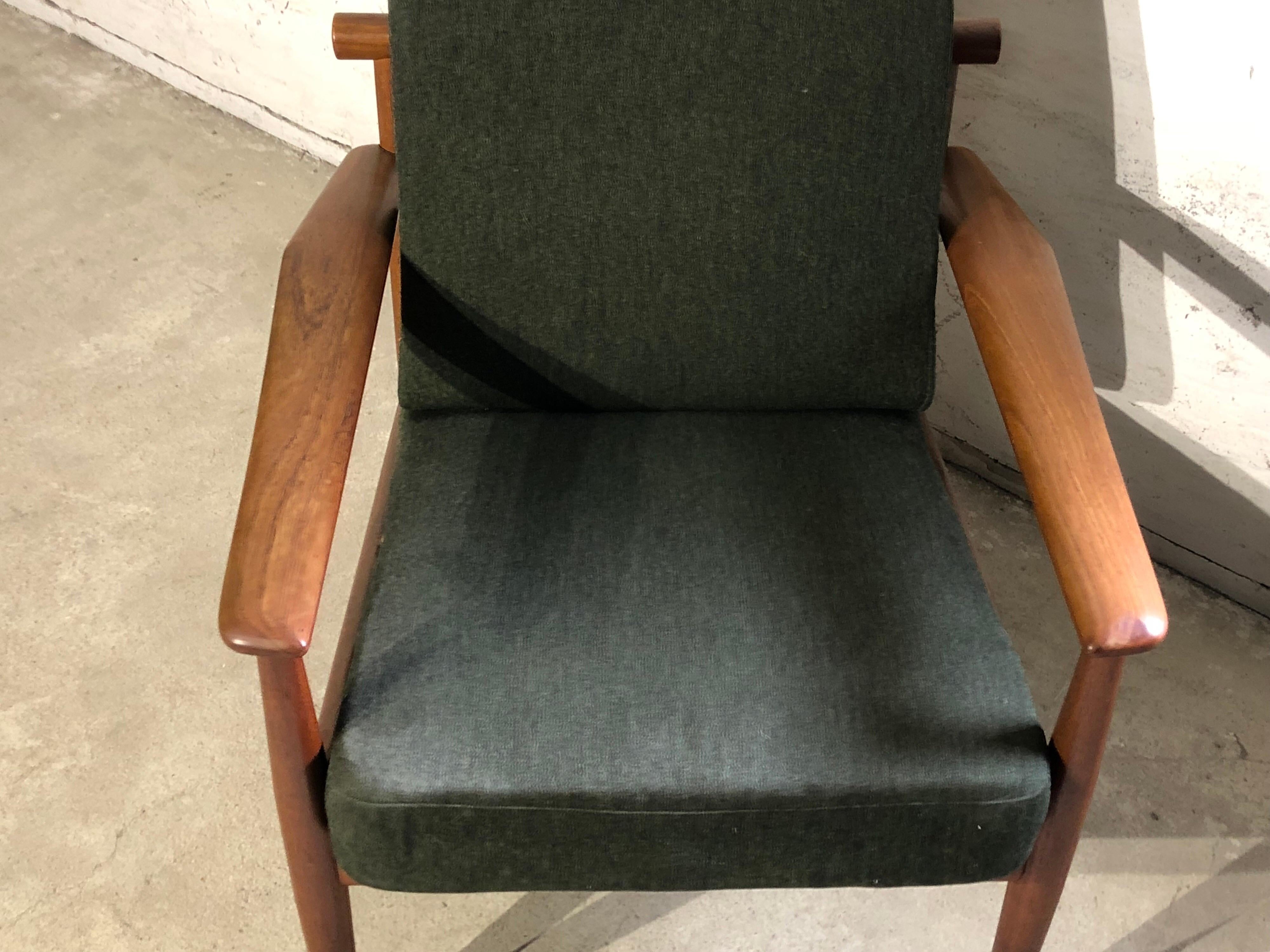 Rare Teak Lounge Chair by Grete Jalk, 1950s Danish Mid-Century Modern For Sale 3