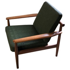 Rare Teak Lounge Chair by Grete Jalk, 1950s Danish Mid-Century Modern