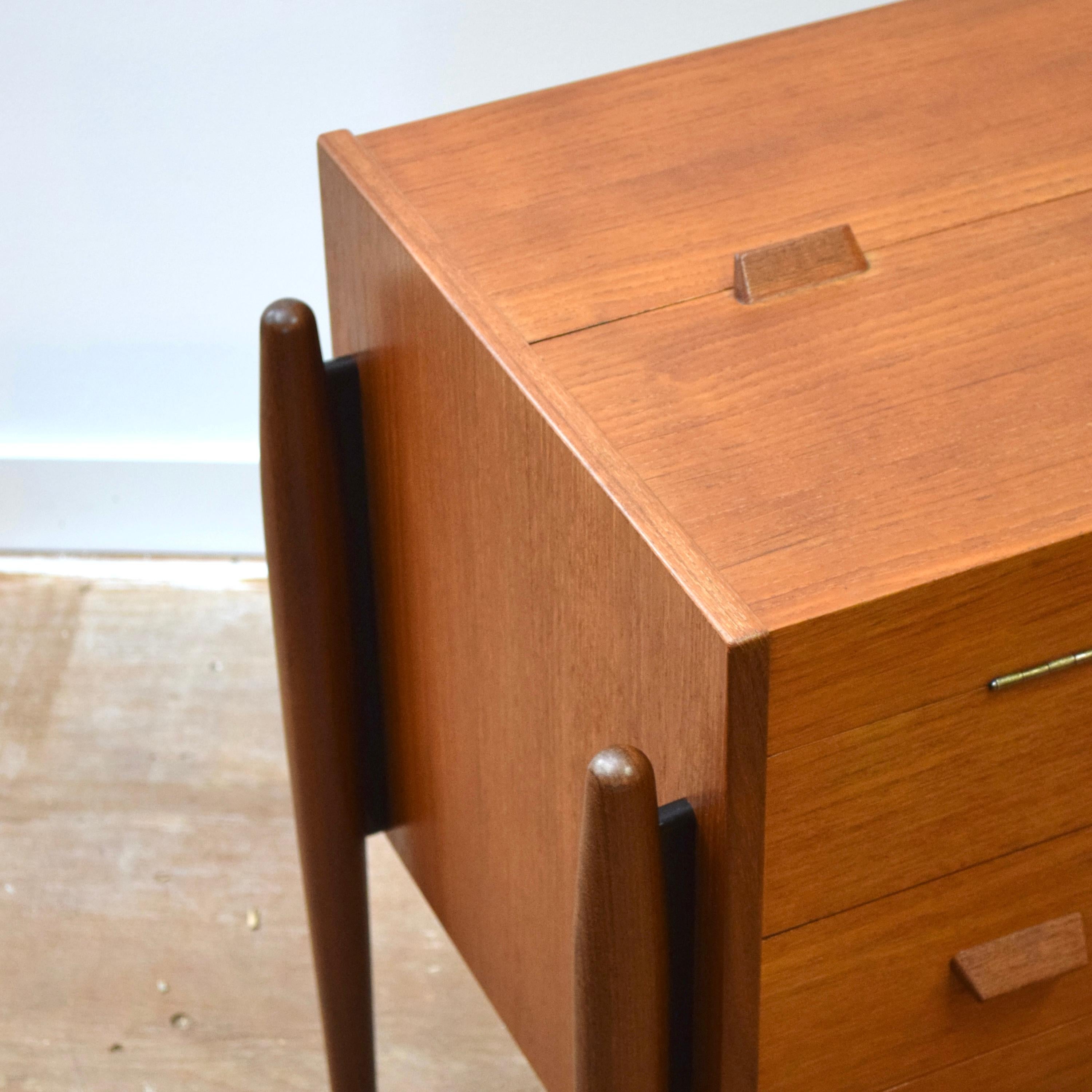 Rare Teak Vanity/Dresser For Sale 4