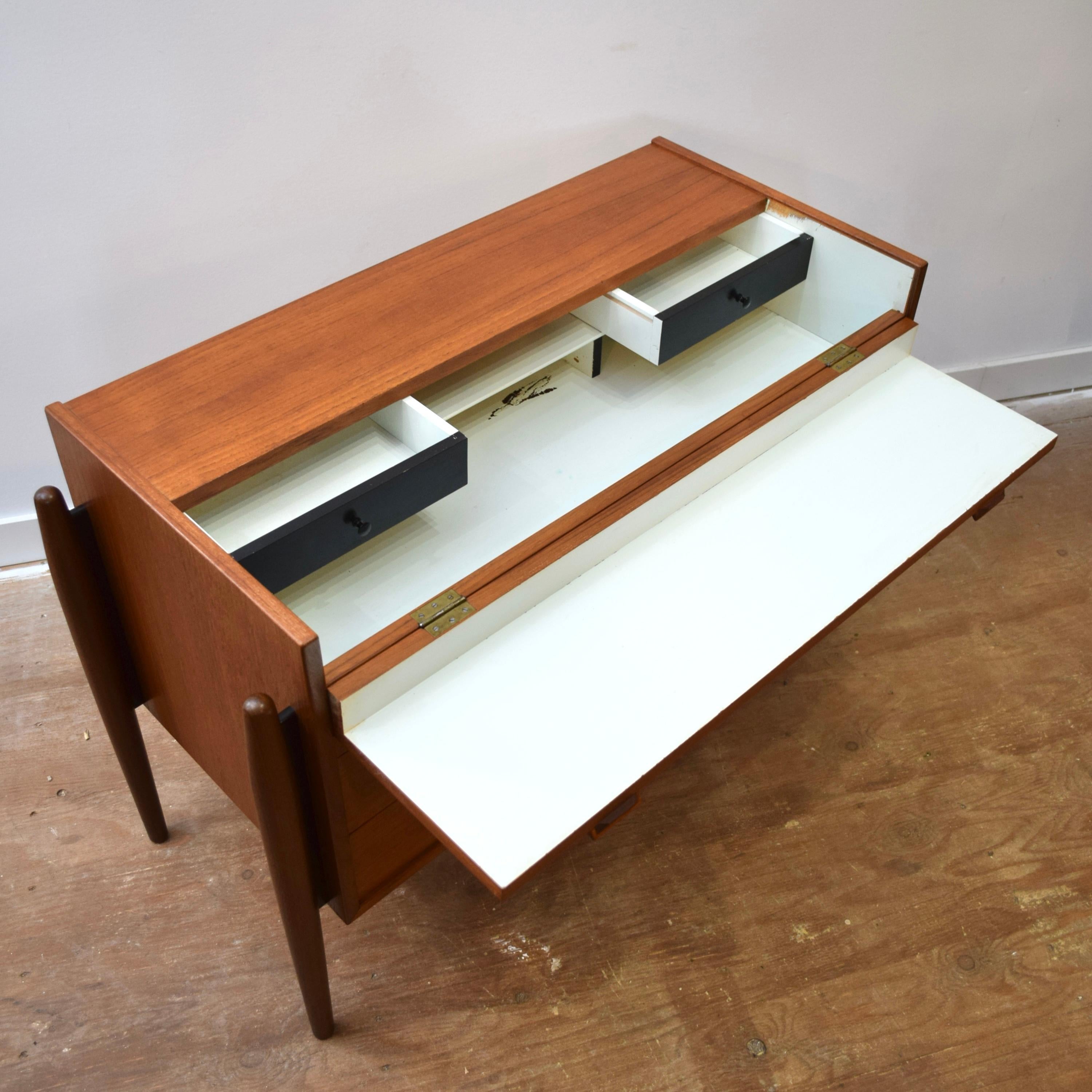 Rare Teak Vanity/Dresser For Sale 6