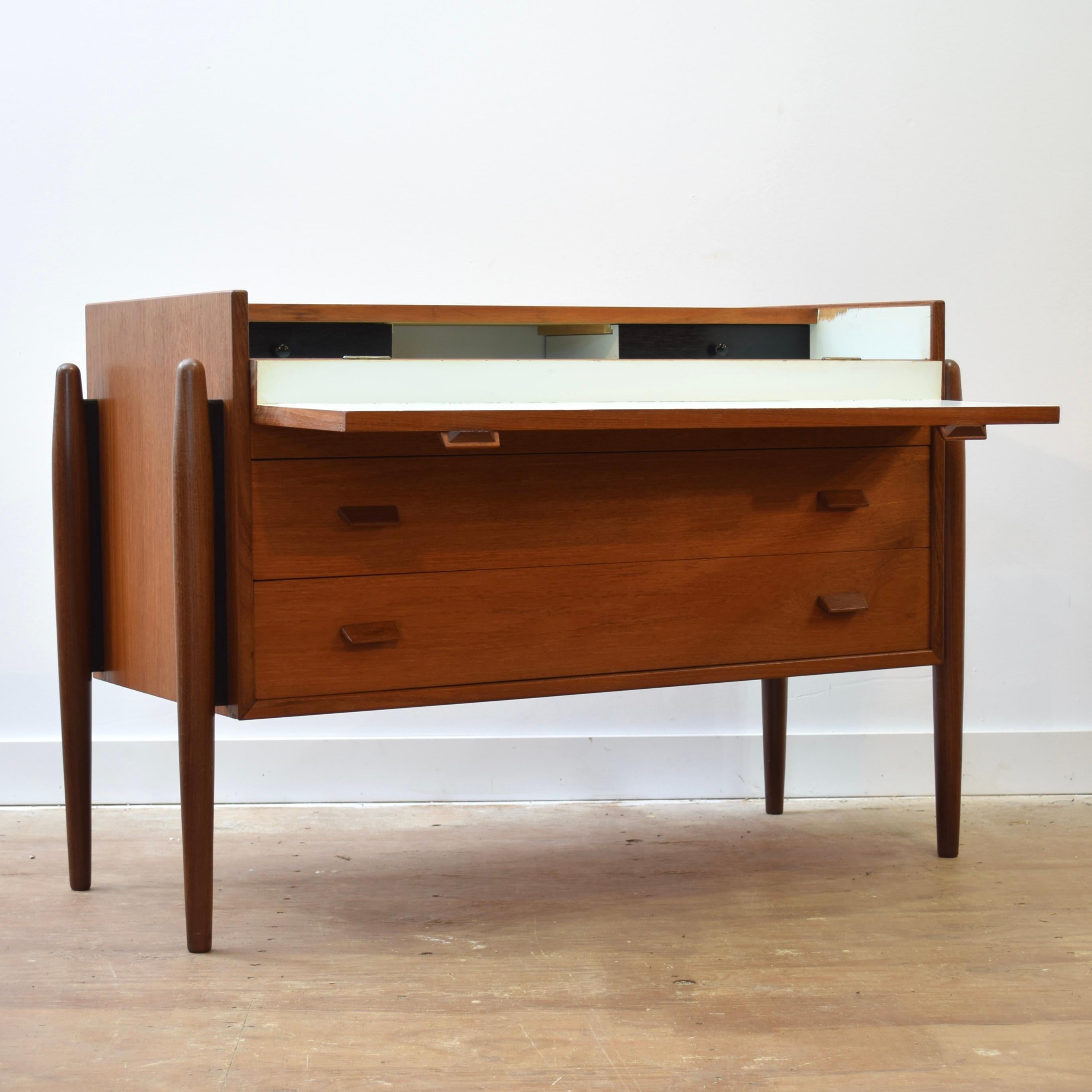Mid-20th Century Rare Teak Vanity/Dresser For Sale