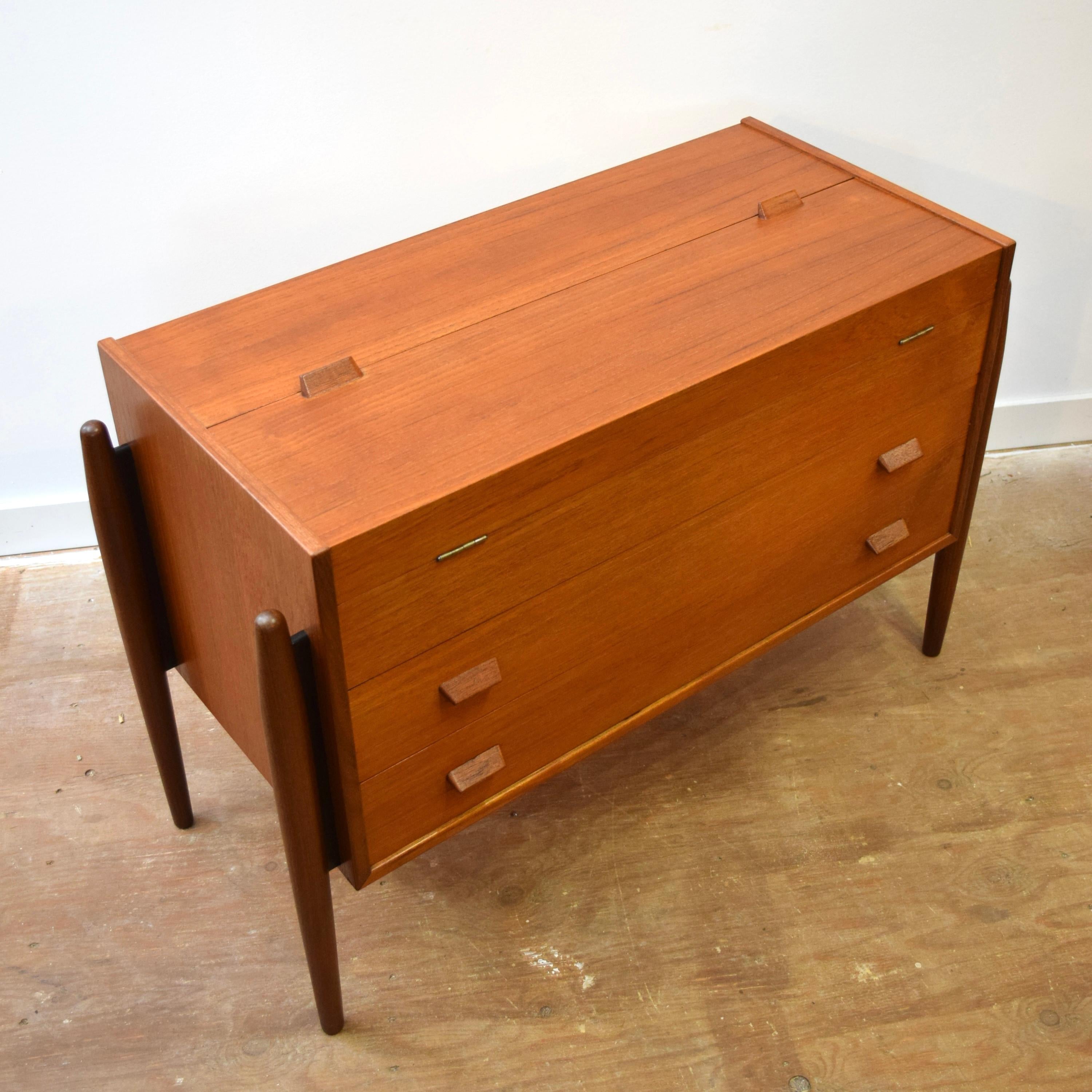 Rare Teak Vanity/Dresser For Sale 3