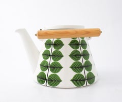 Rare Teapot, Stig Lindberg, Gustavsberg, Sweden, Berså / Bersa, Green Leafs