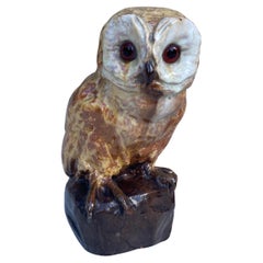 Rare Terracotta Majolica Owl Filmont Bavent Normandy