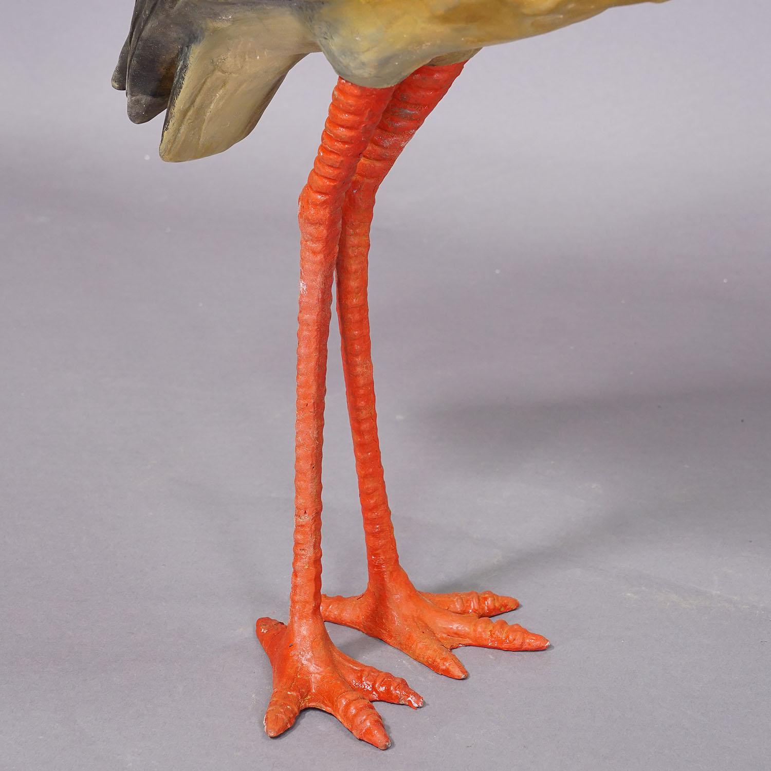 Rare Terracotta Stork for Garden Decoration, Germany ca. 1950s For Sale 3