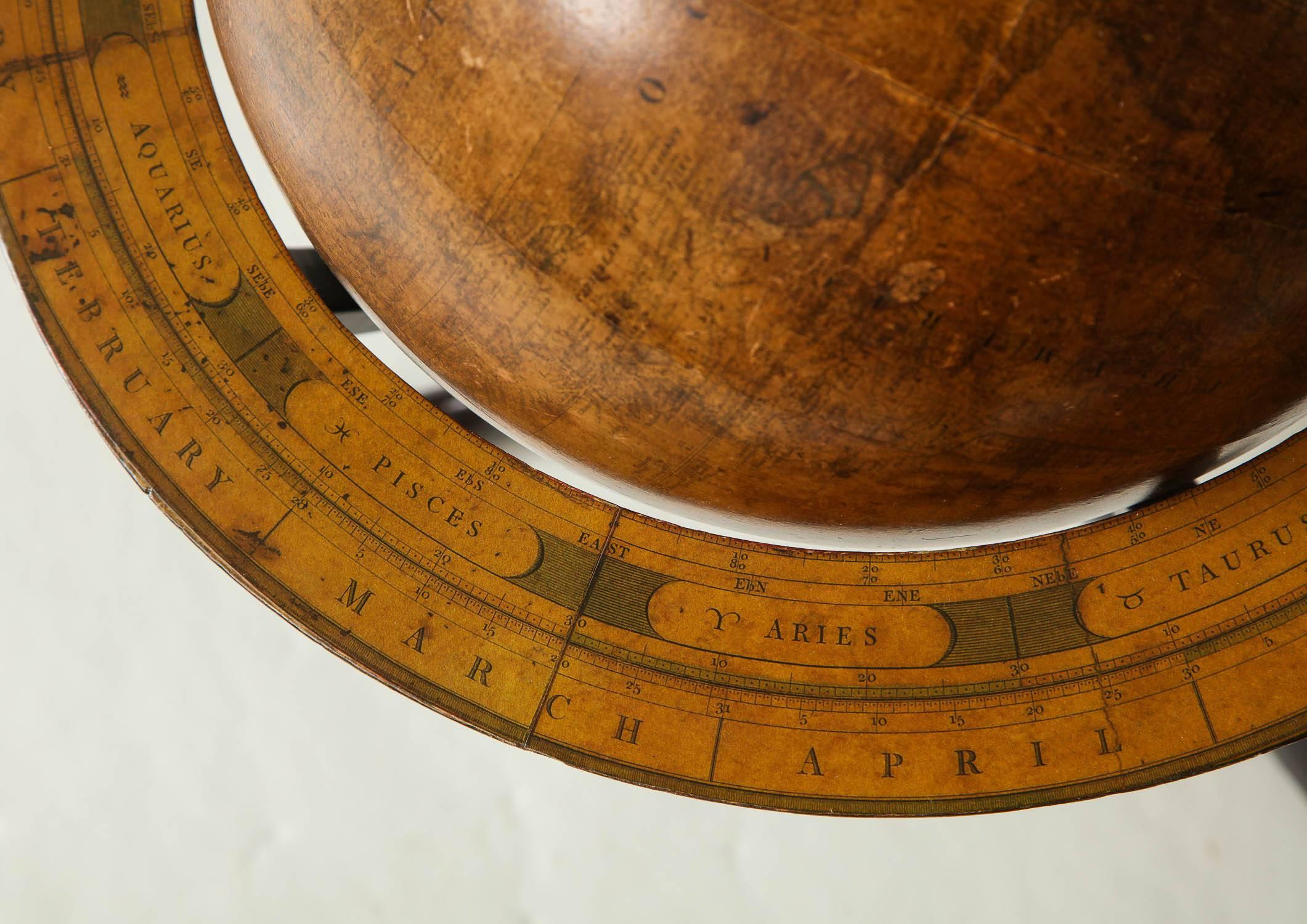 19th Century Rare Terrestrial Globe by W. & T.M. Bardin