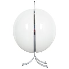 Beni Cuccuru Lampe de table Sfera:: Chrome Lucite pour Valenti:: circa 1970