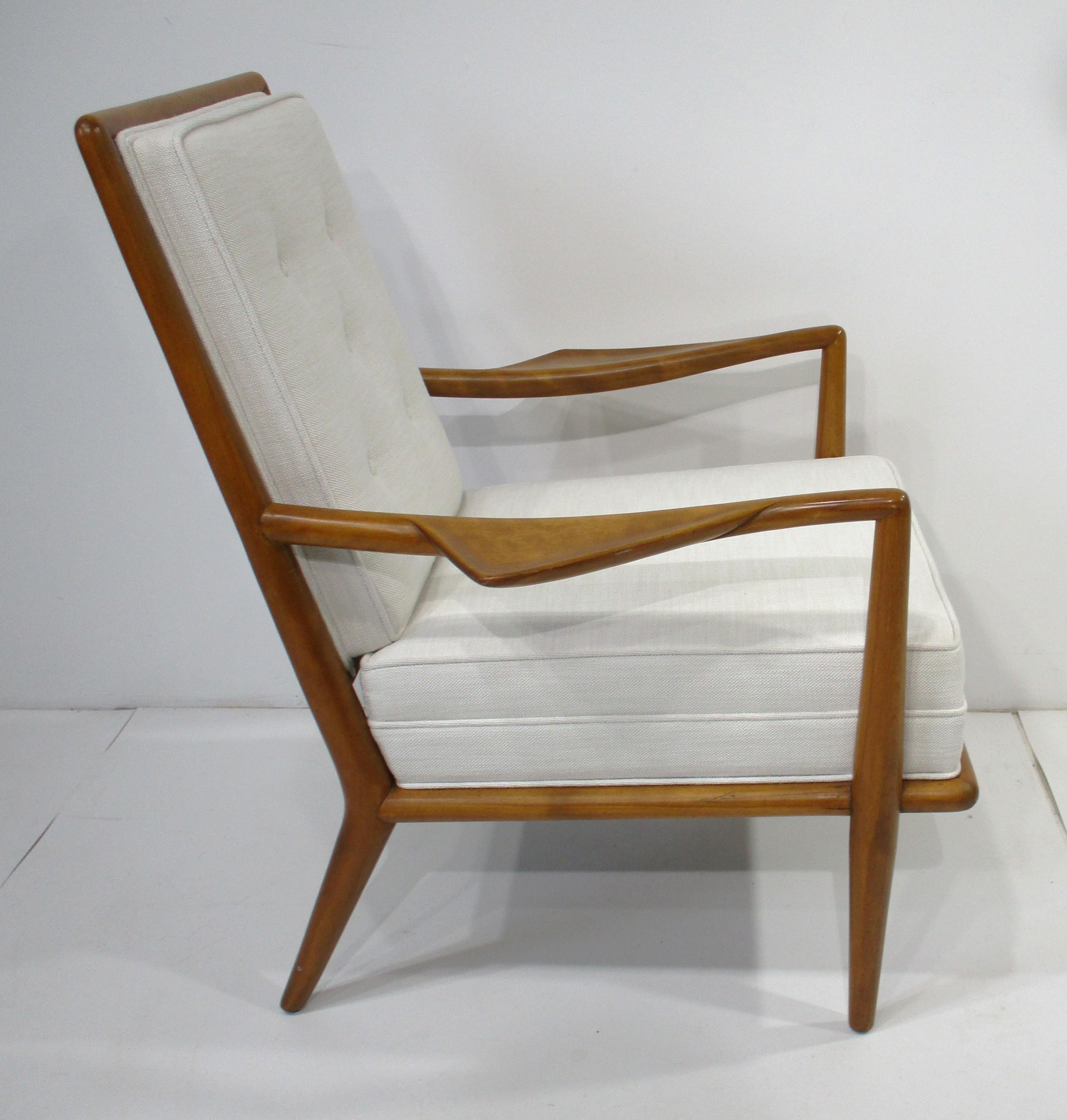 Mid-Century Modern Rare T.H. Chaise longue Wing Gibbing de I Johns pour Widdicomb en vente