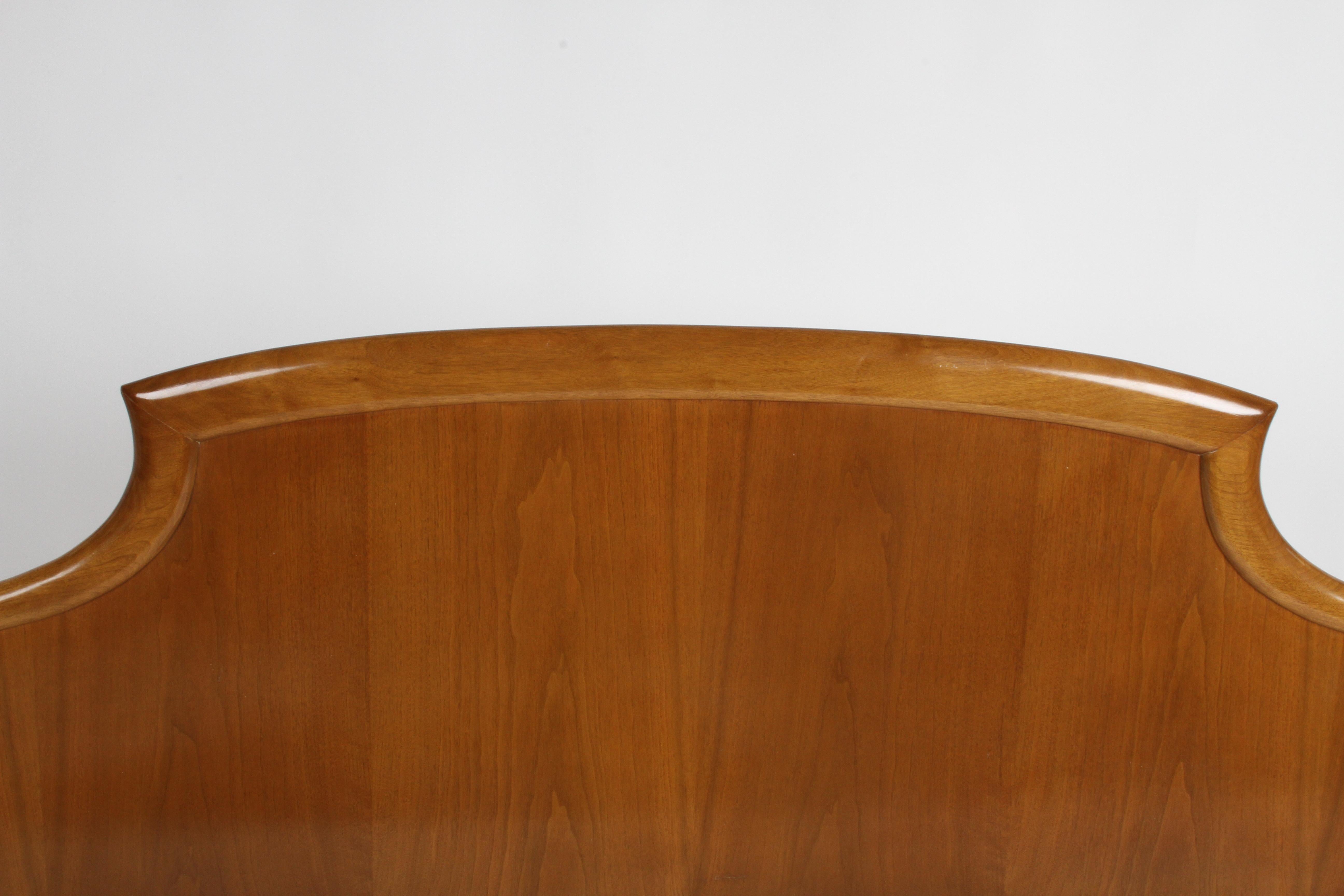 Mid-Century Modern Rare T.H. Robsjohns-Gibbings for Widdicomb Sculptural King Size Headboard