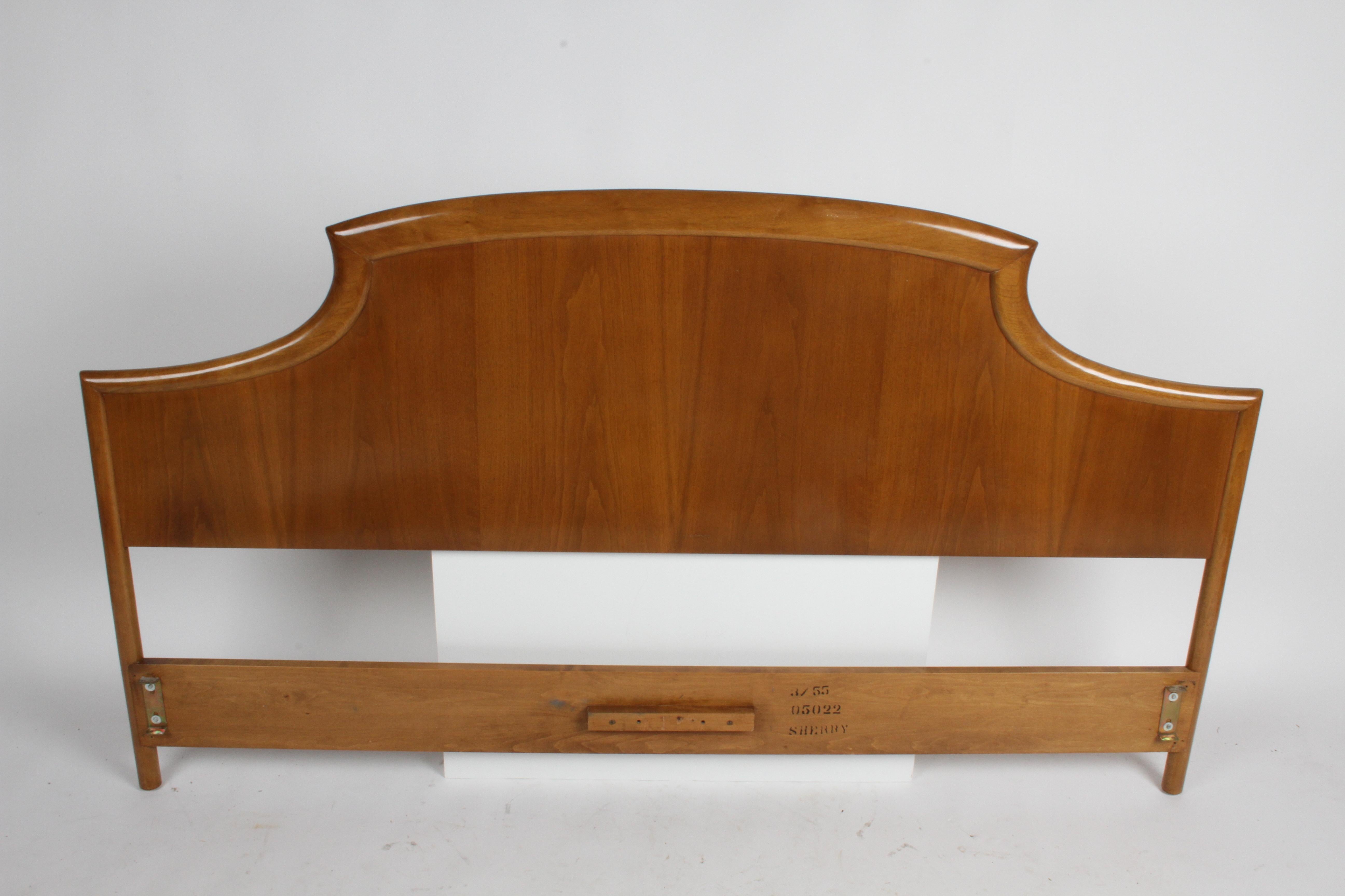 American Rare T.H. Robsjohns-Gibbings for Widdicomb Sculptural King Size Headboard