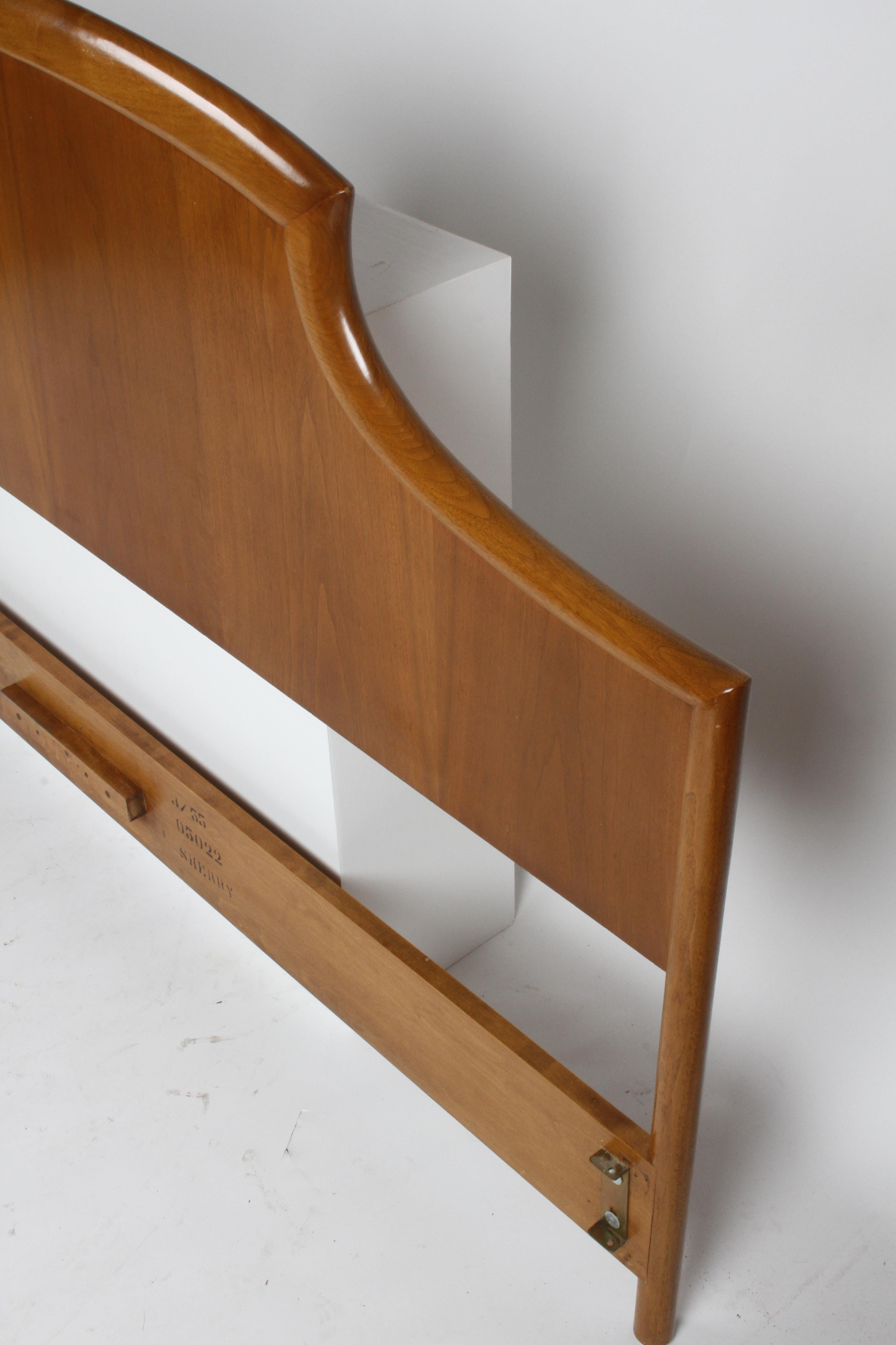 Rare T.H. Robsjohns-Gibbings for Widdicomb Sculptural King Size Headboard In Good Condition In St. Louis, MO