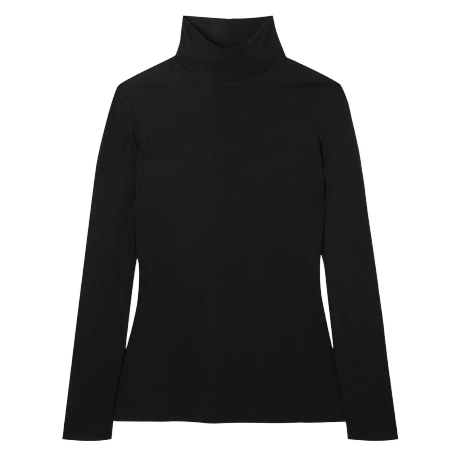 rare The Row Dembe Tencel Cashmere Turtleneck Sweater Black size XS Authentic