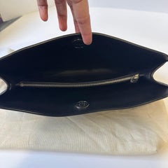 rare The Row Shoulder Clutch Bag in Black Calfskin w/ Removable Strap Authentic