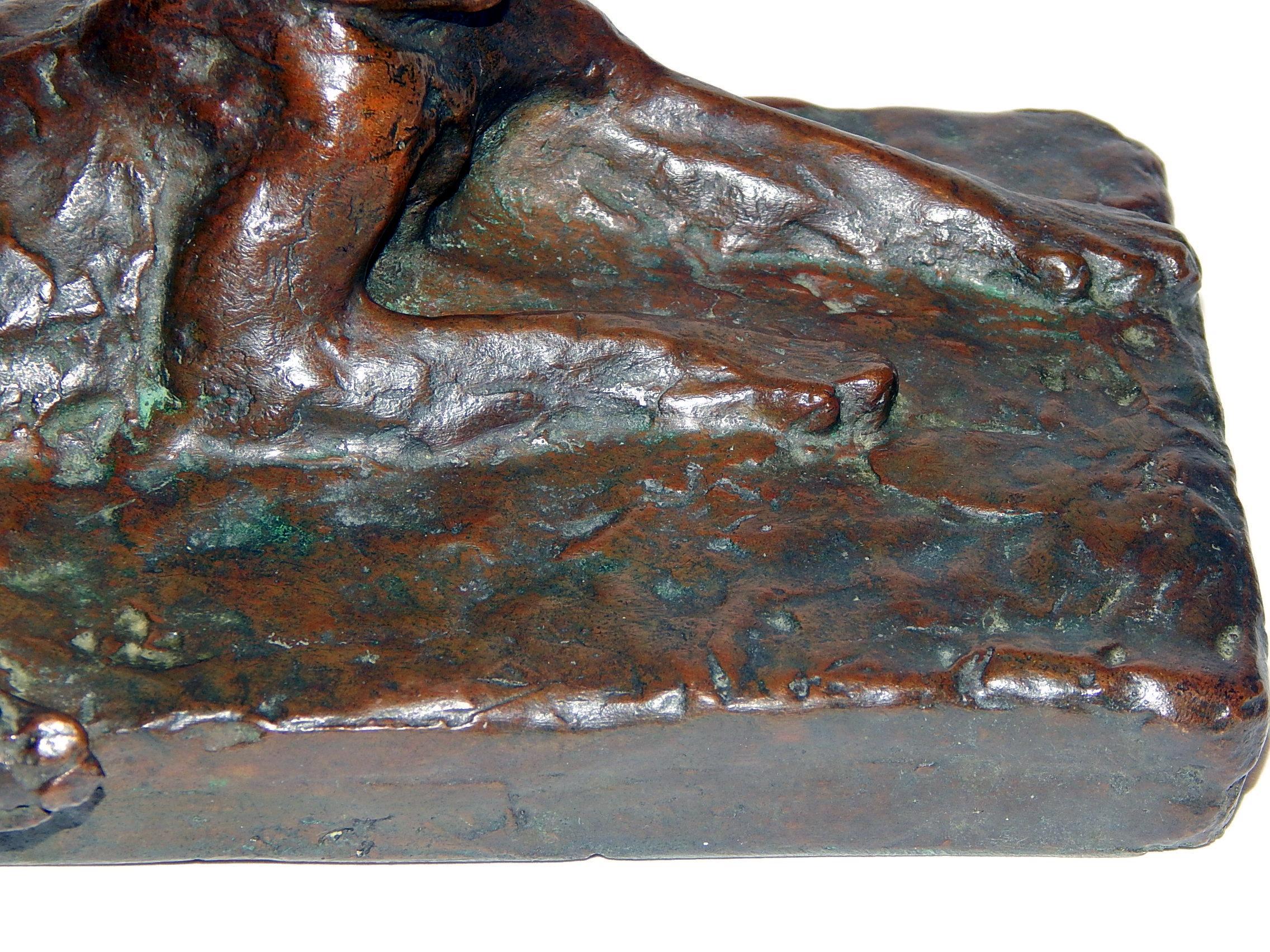 Rare Theophile Steinlen Bronze Sculpture, circa 1900, 