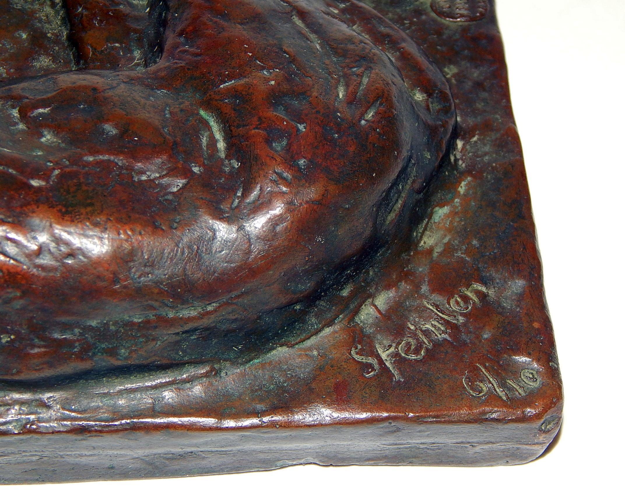 Rare Theophile Steinlen Bronze Sculpture, circa 1900, 